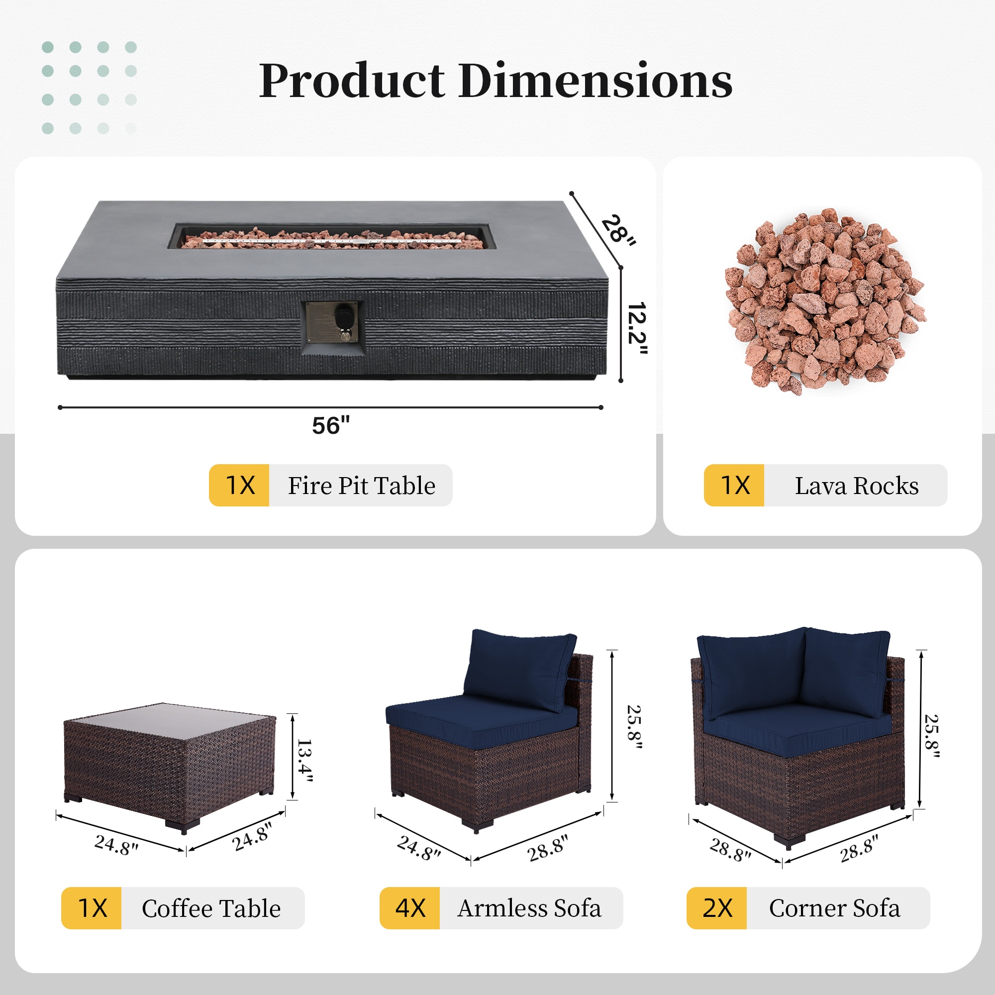 Patio Watcher LS-RT7-56SDK-B2 Patio-Conversation-Sets - View #3