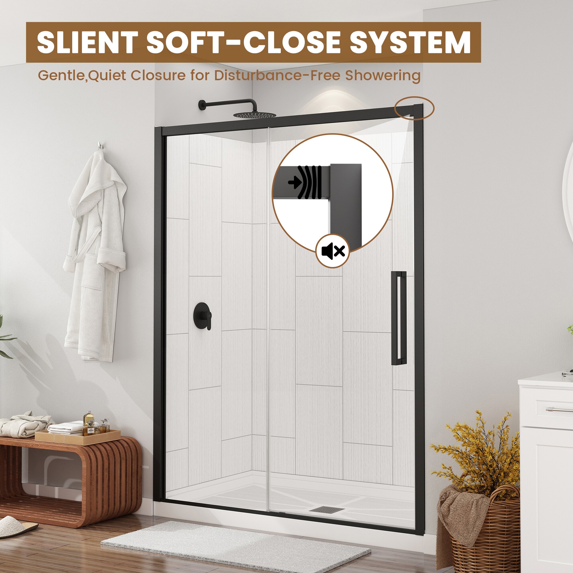 CASAINC CABR1303MB26C25 Alcove-Shower-Kit - View #8