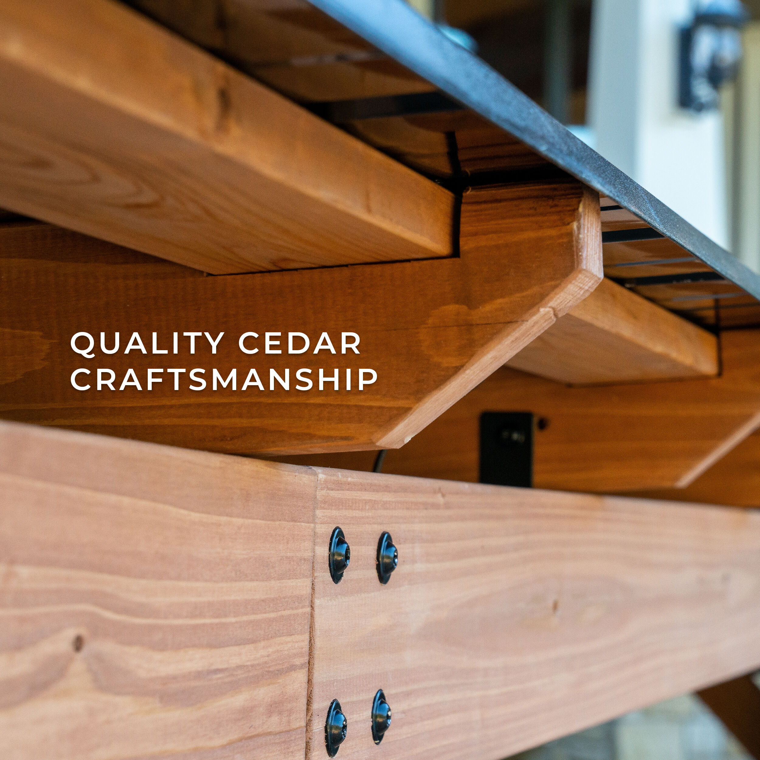 Saxony XL Cedar and Black Steel Grill Gazebo