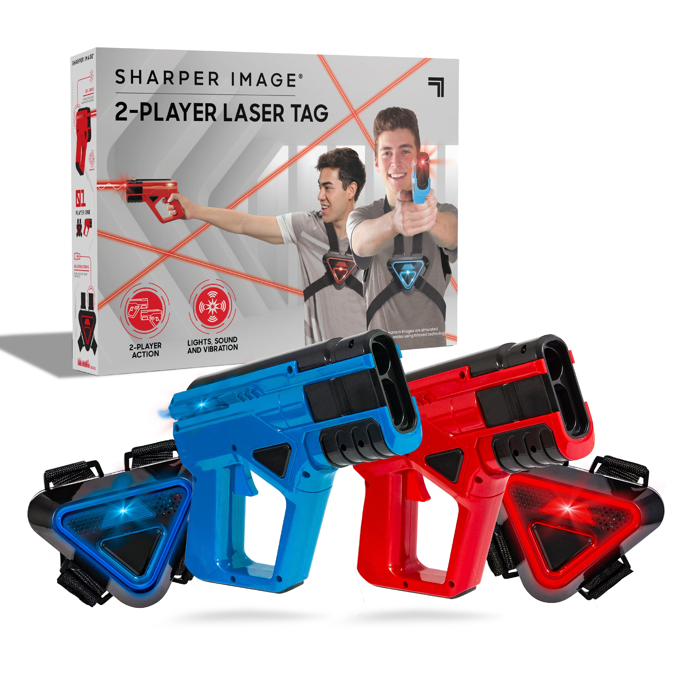 Sharper Image Two Player Laser Tag Game Set - Lights, Sounds, and  Vibrations - Recommended for Ages 8-11 in the Kids Play Toys department at