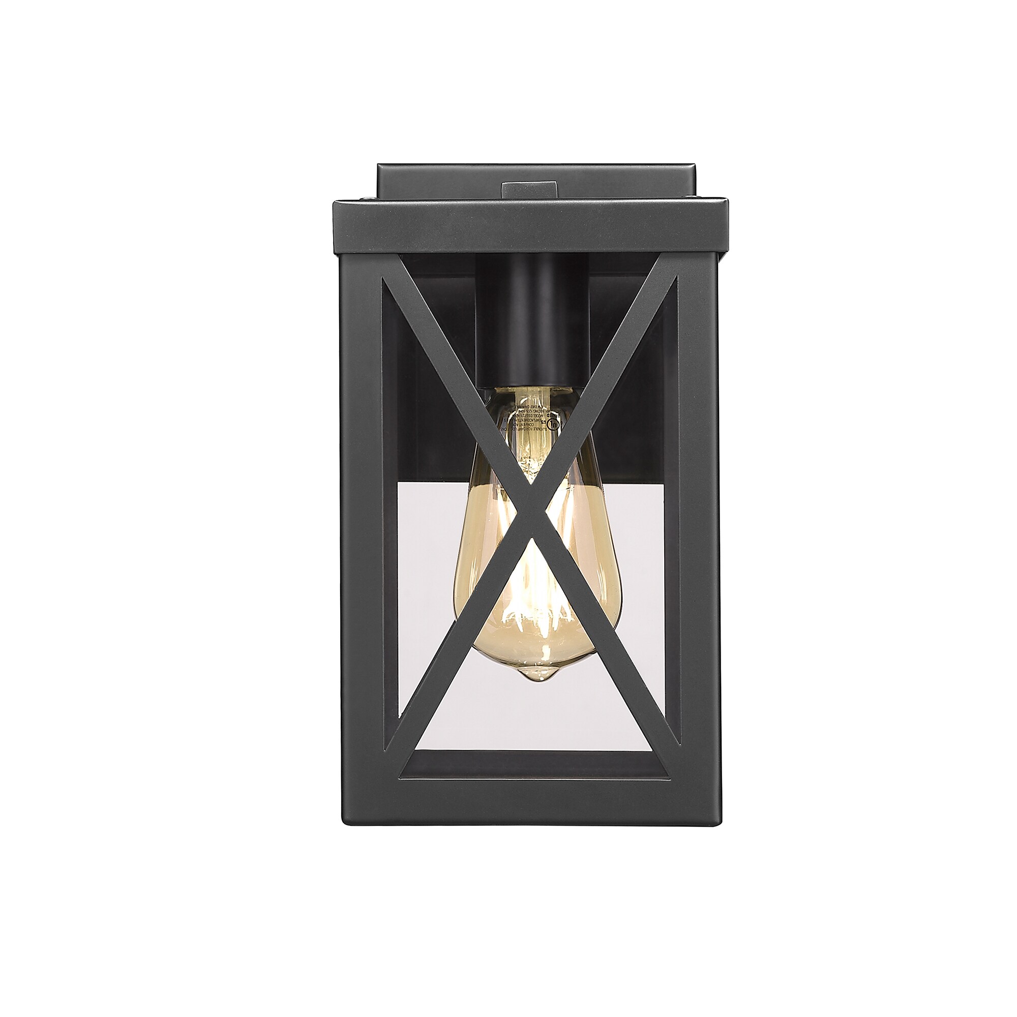 Vertrek liter nationalisme OVE Decors Gamma 5.12-in W 1-Light Black Industrial LED Wall Sconce in the  Wall Sconces department at Lowes.com
