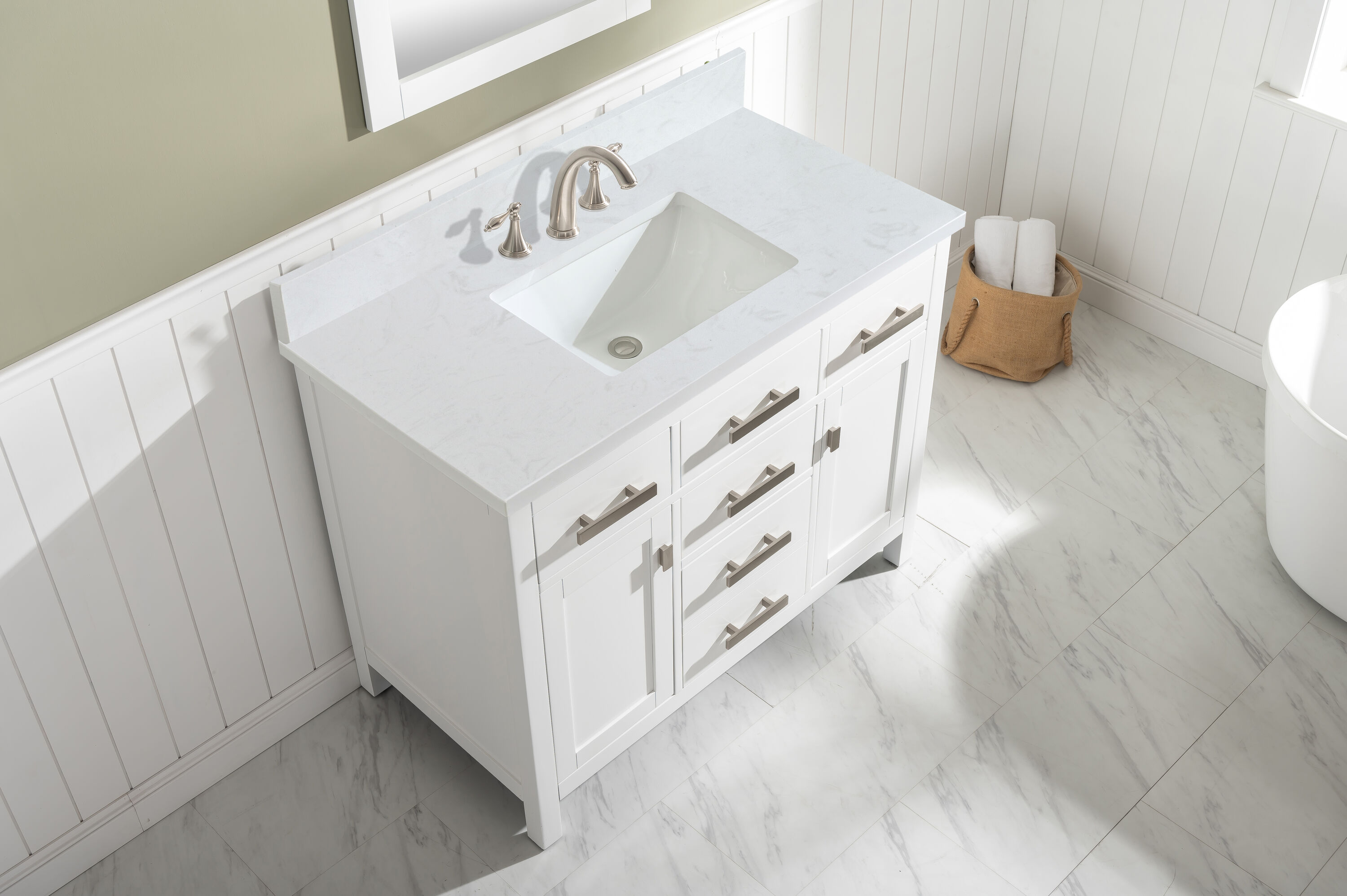 Design Element V01-42-WT Bath-Vanity-Combo - View #3