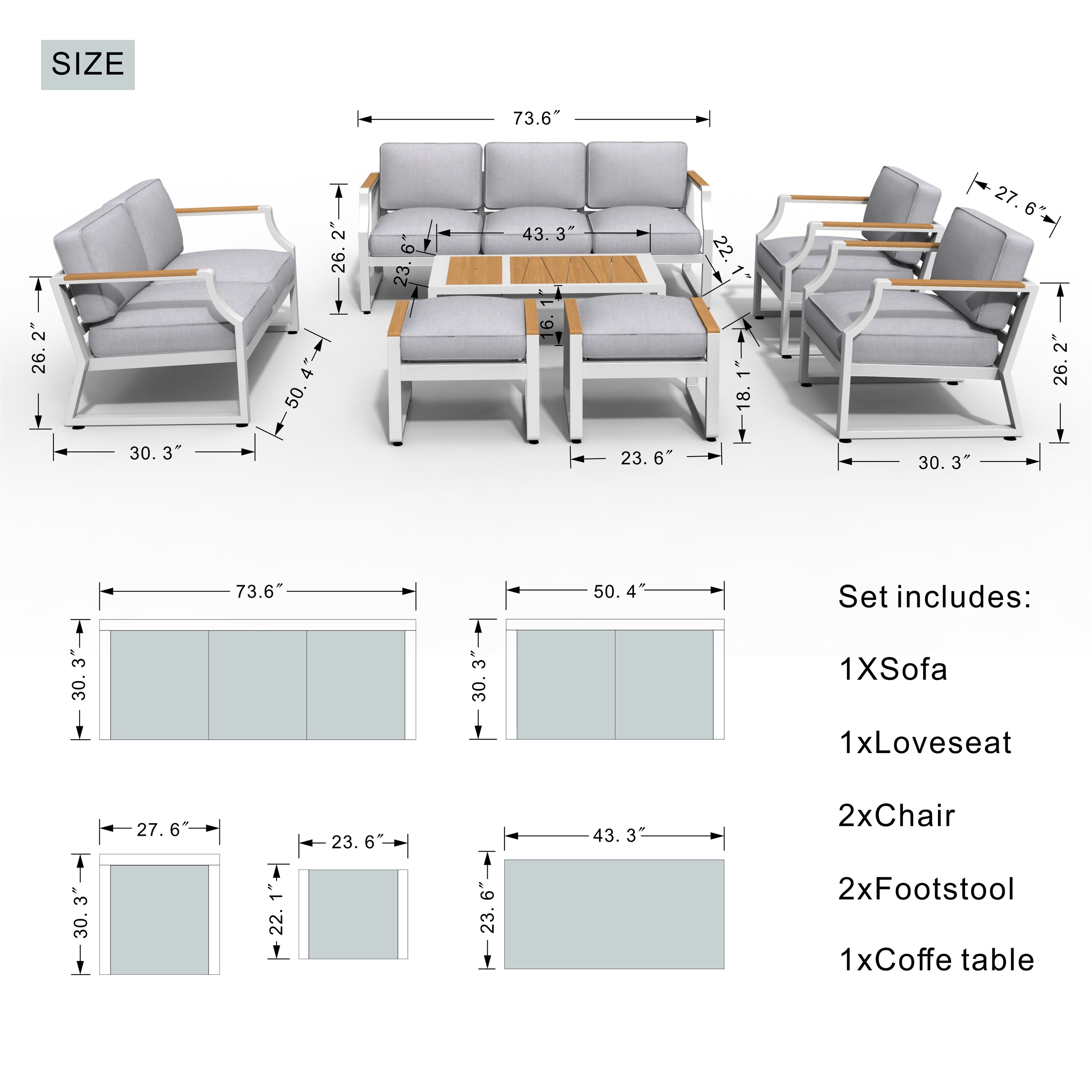 Moda Furnishings MOS-2101-W Patio-Conversation-Sets - View #6