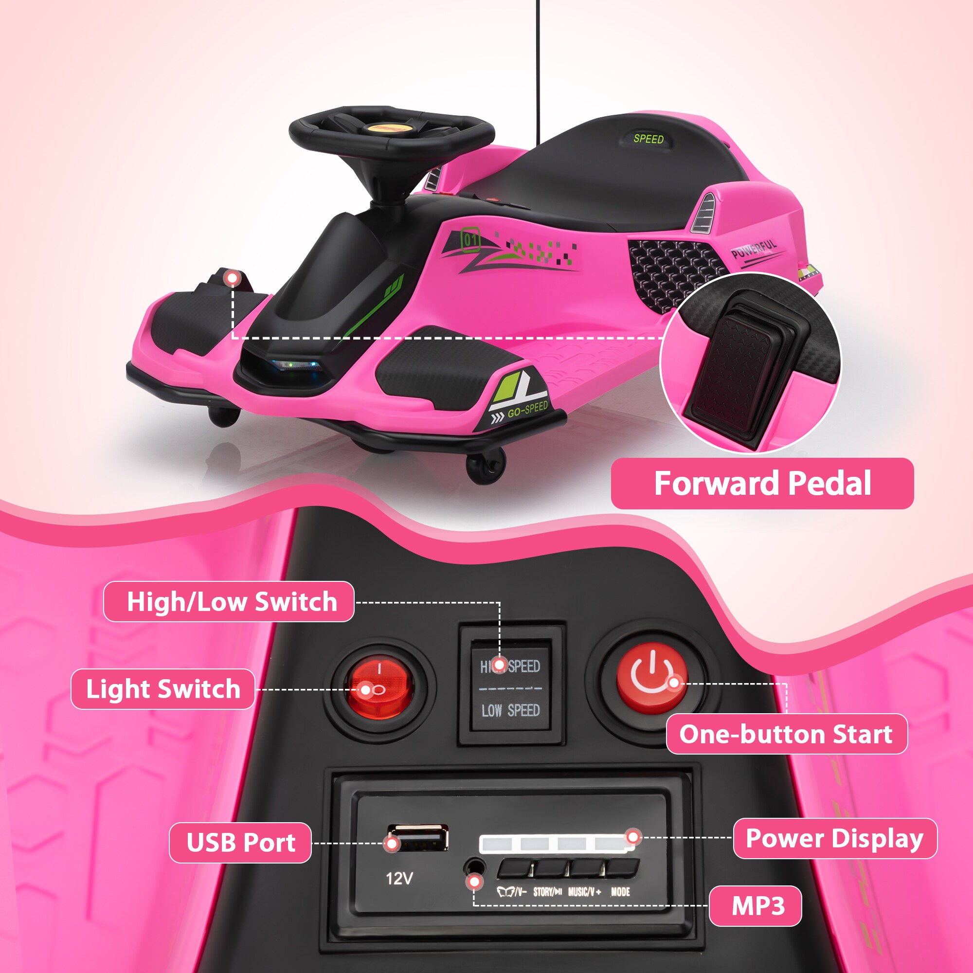 Tobbi 12-volt Toy Car (battery & Charger Included) In The Kids Play 