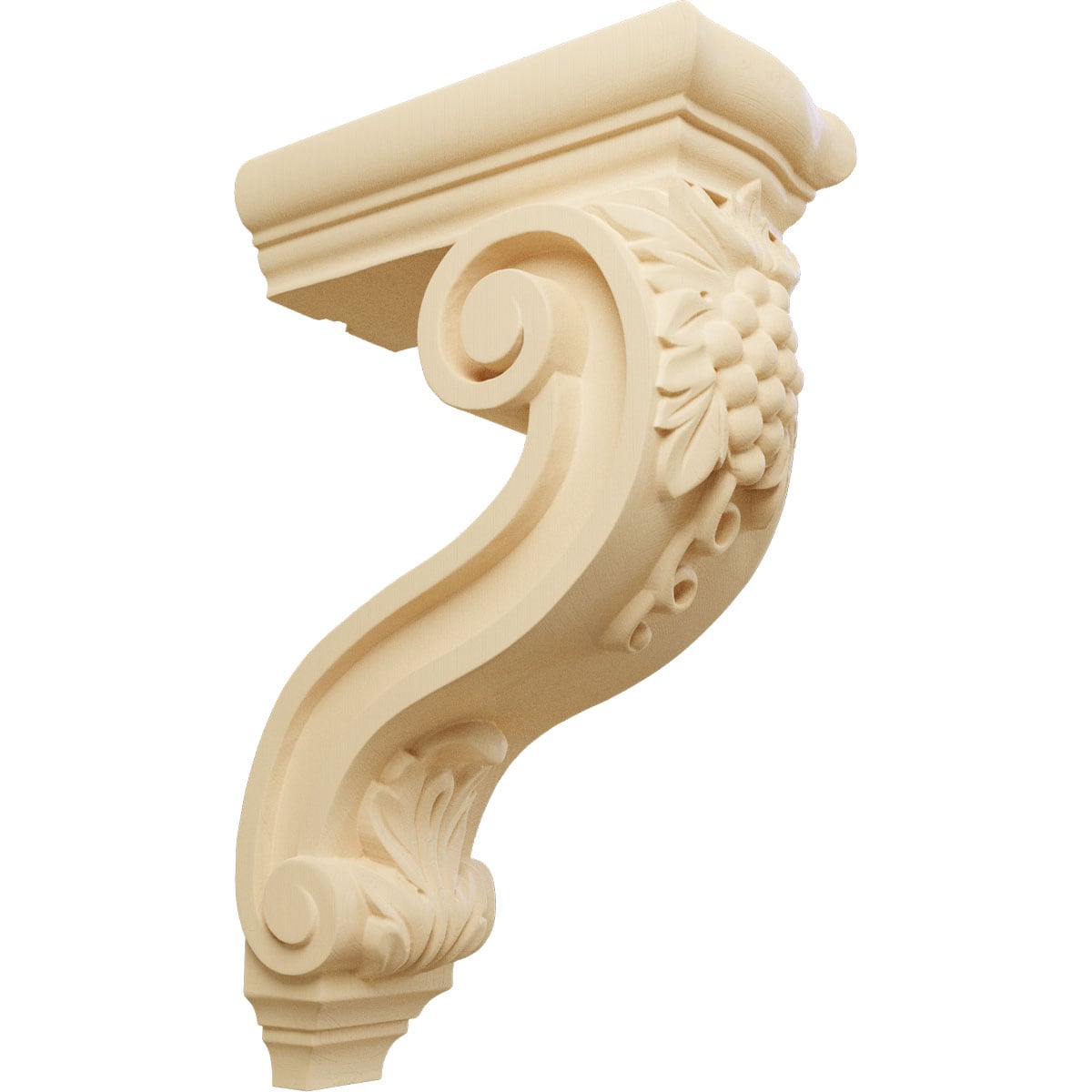 Ekena Millwork COR04X08X13HOMA 4.25-in x 8.0-in x 13.25-in Unfinished Maple Wood Paintable/Stainable Corbel