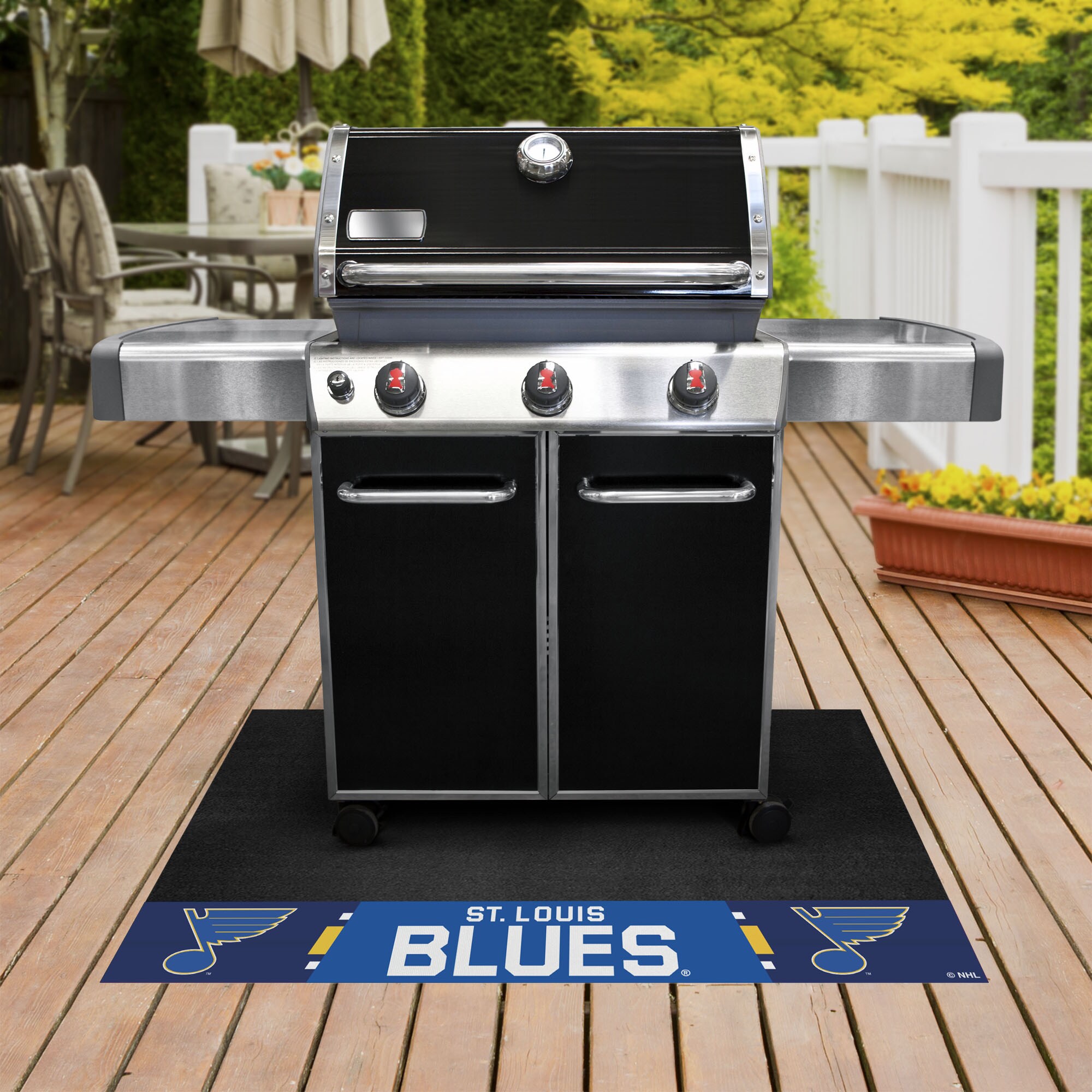 St Louis Blues - Hardwood BBQ Grill Scraper with Bottle Opener