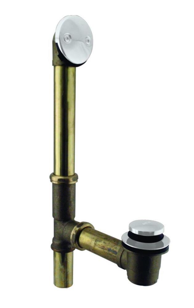WESTBRASS D325-50 Tip Toe Bath Waste- 14 In. Make-up, 17 Ga. Tubing In Powder Coat White