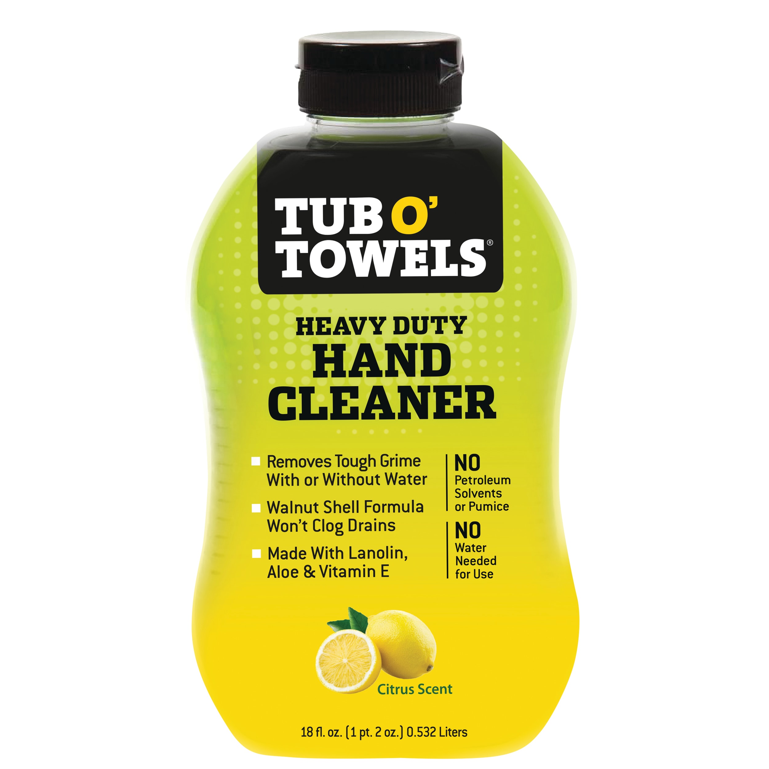 Tub O' Towels TS18 Hand Cleaner 18 -oz Citrus Hand Soap