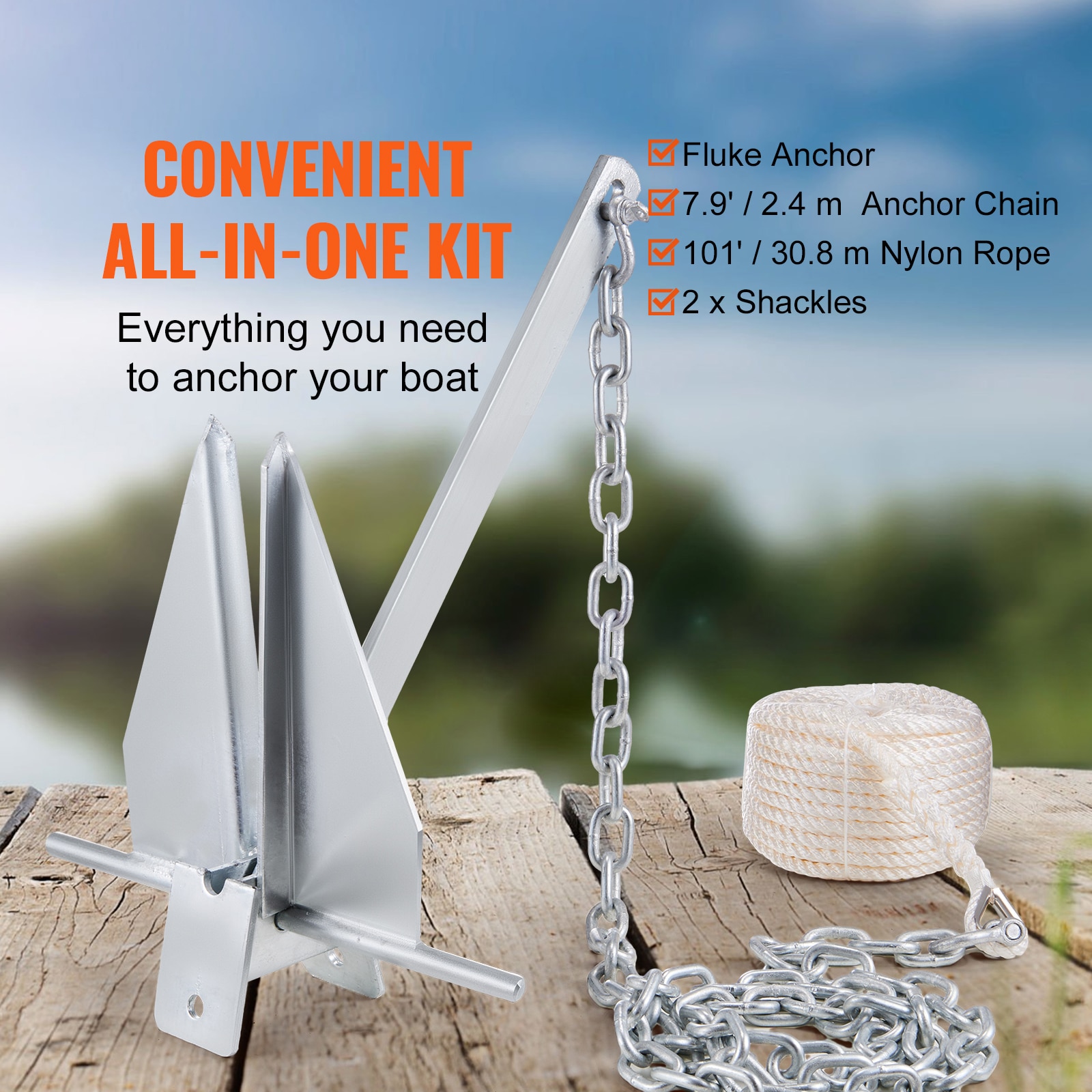 VEVOR SCFLKMYJTDXG03382V0 Boat-Anchors - View #2