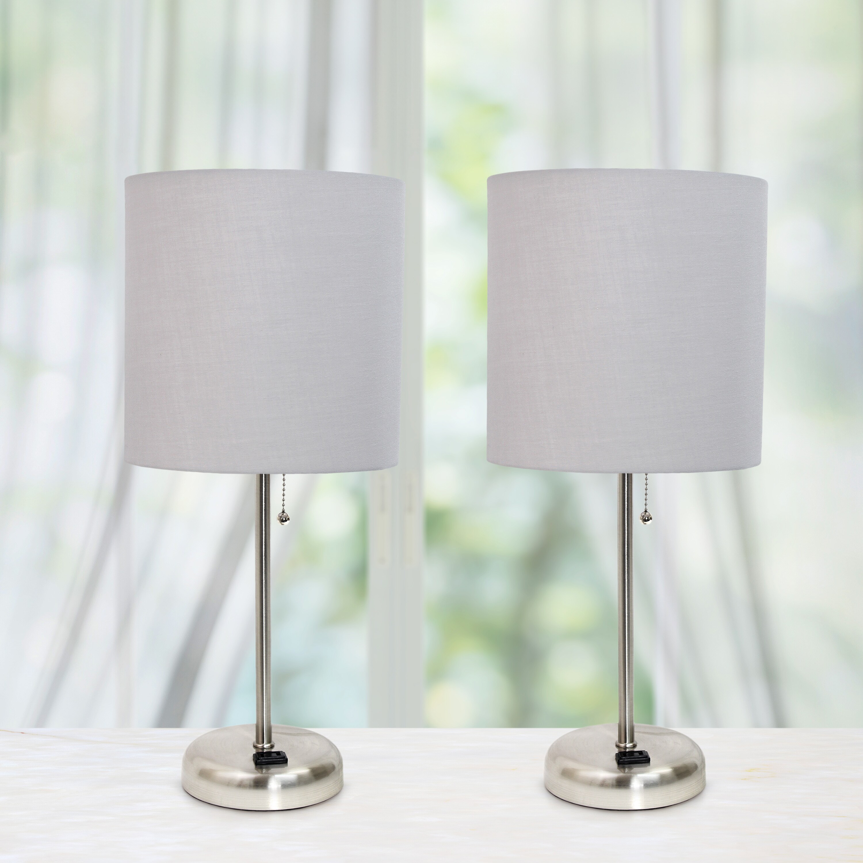Simple Designs LT2024-GRY-2PK Table-Lamps - View #4