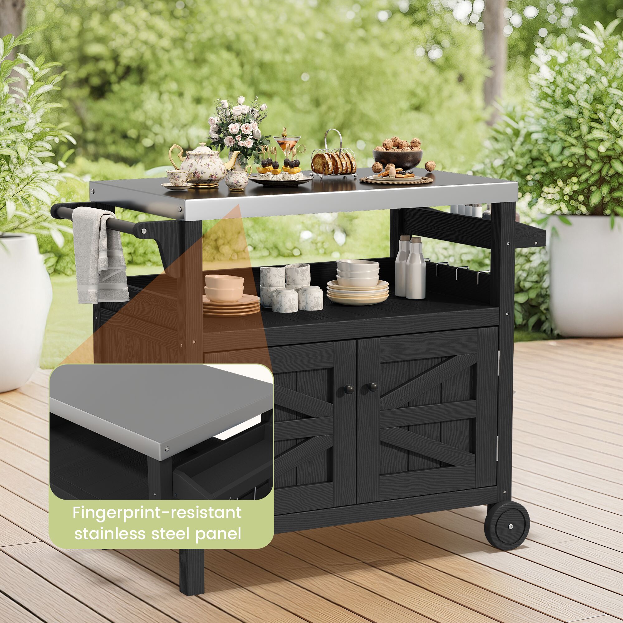 Serwall LS-HWBGCC-BK Outdoor-Carts - View #5