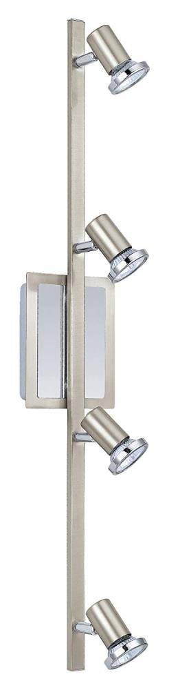 EGLO 200094A Rottelo 30.75-in 4 -Light Nickel dimmable GU10 pin base Modern/contemporary Track Bar