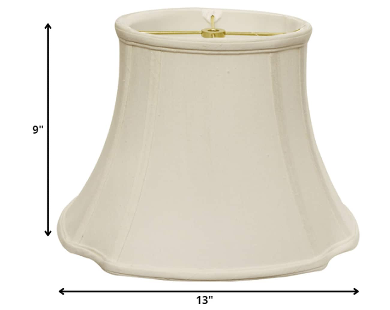 HomeRoots 9-in x 13-in White Fabric Bell Lamp Shade 4000469634 at Lowes.com