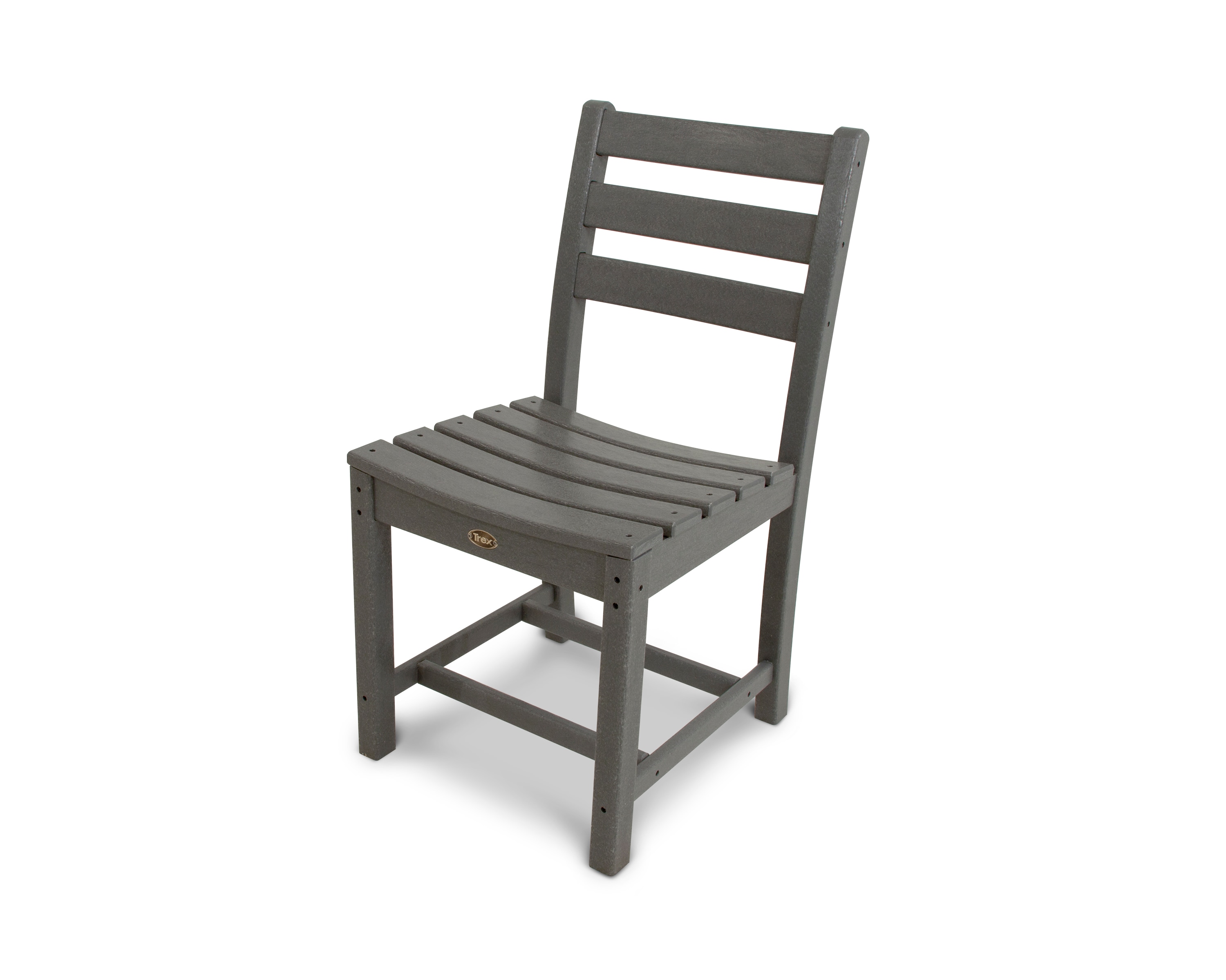 Trex Outdoor Furniture TXD100SS Monterey Bay Stepping Stone HDPE Frame Stationary Dining Chair with Slat Seat