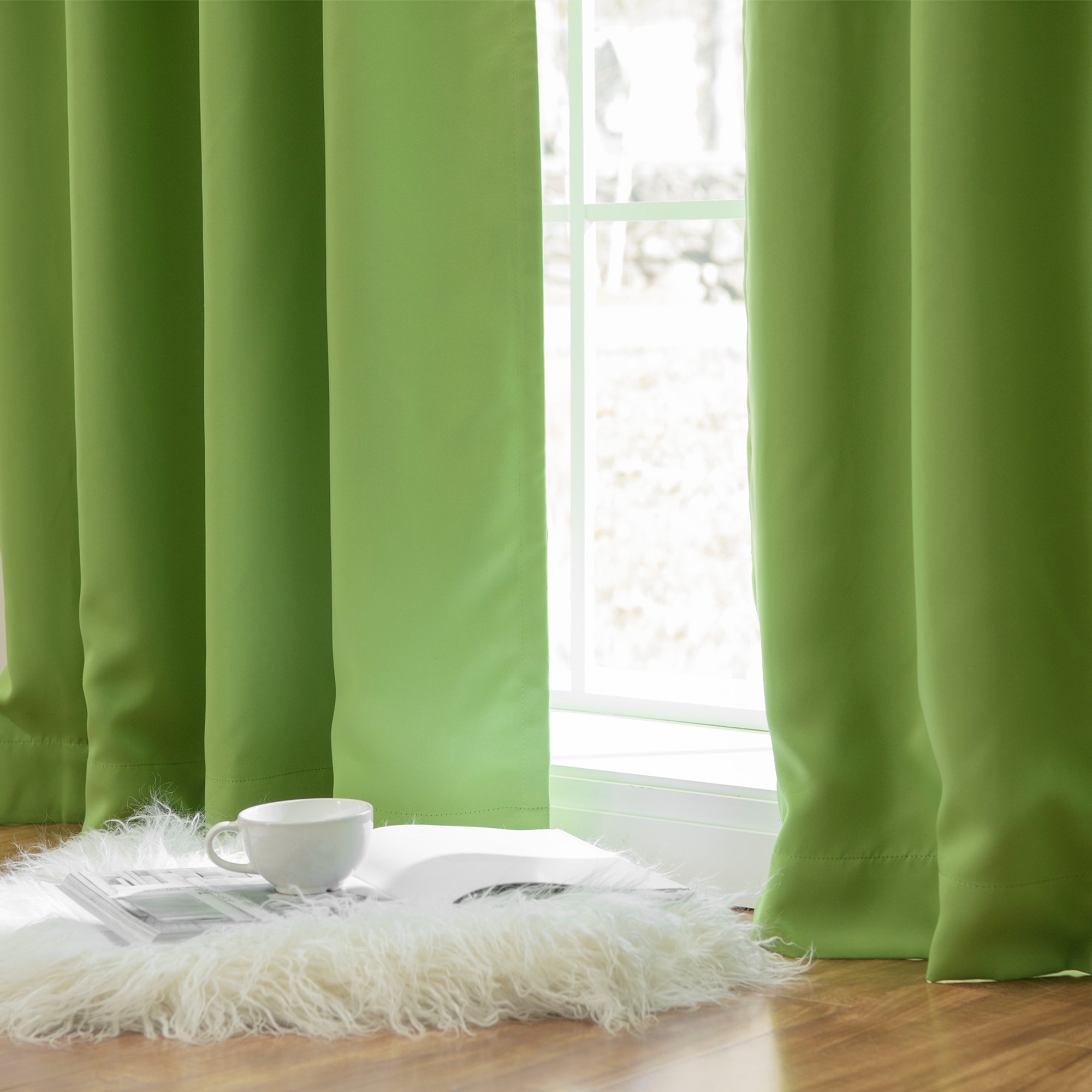 Best Home Fashion SOLID-84-GREEN curtains - View #4