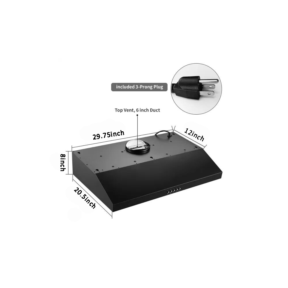 Kahomvis GEHT-QPC2-6LA Undercabinet-Range-Hoods - View #4