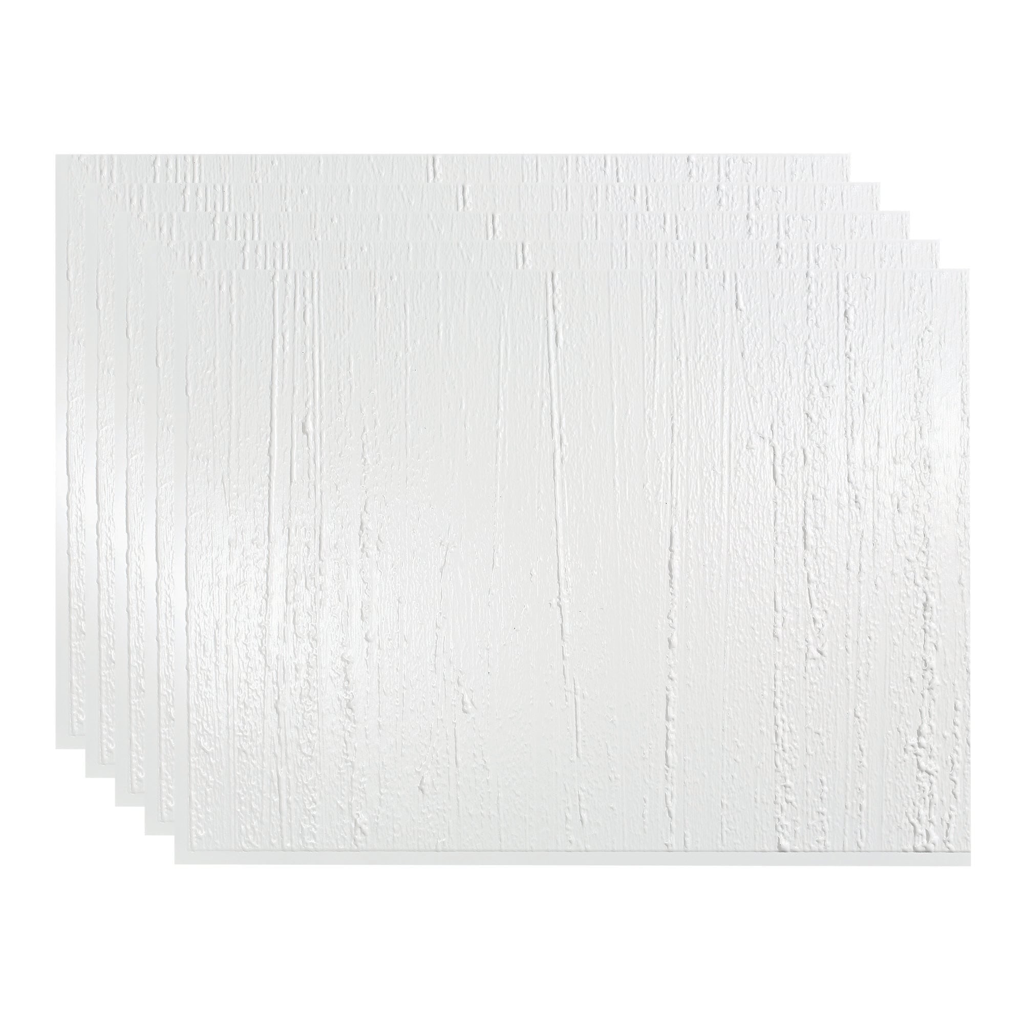 Fasade Rain 18 25 In X 24 25 In Gloss White Backsplash Panels In The   17900784 