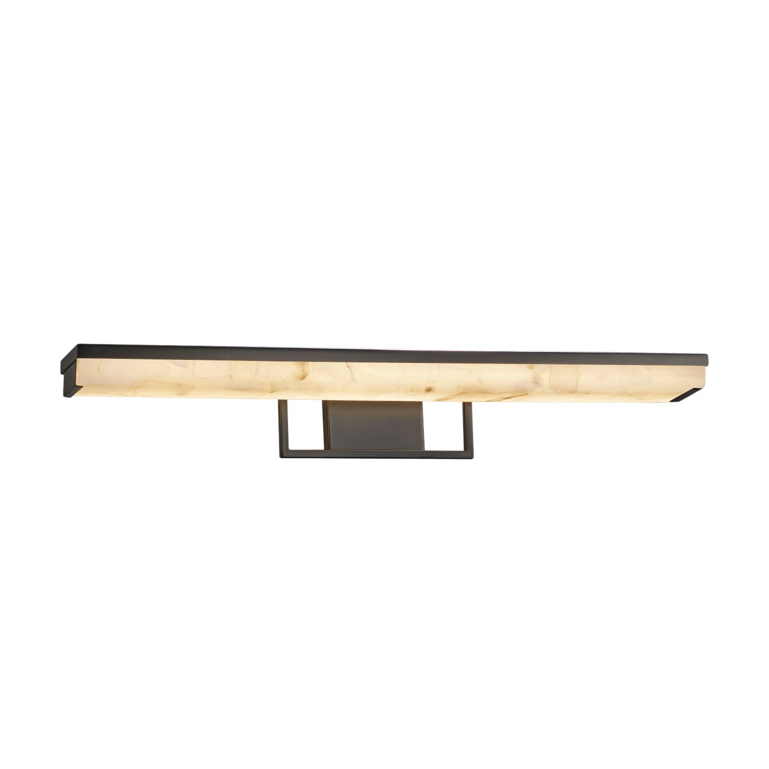 Justice Design Group ALR-9075-MBLK Alabaster Rocks- Elevate Family 30-in 1-Light Matte Black LED Modern/Contemporary Vanity Light