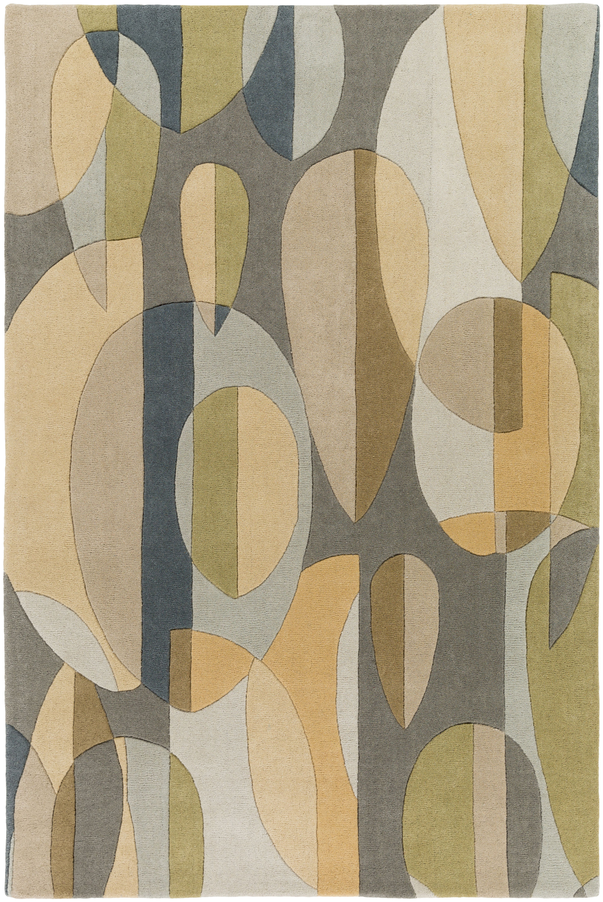 Surya FM7197-7696 Forum 8 x 10 Wool Tan Indoor Abstract Mid-century Modern Area Rug