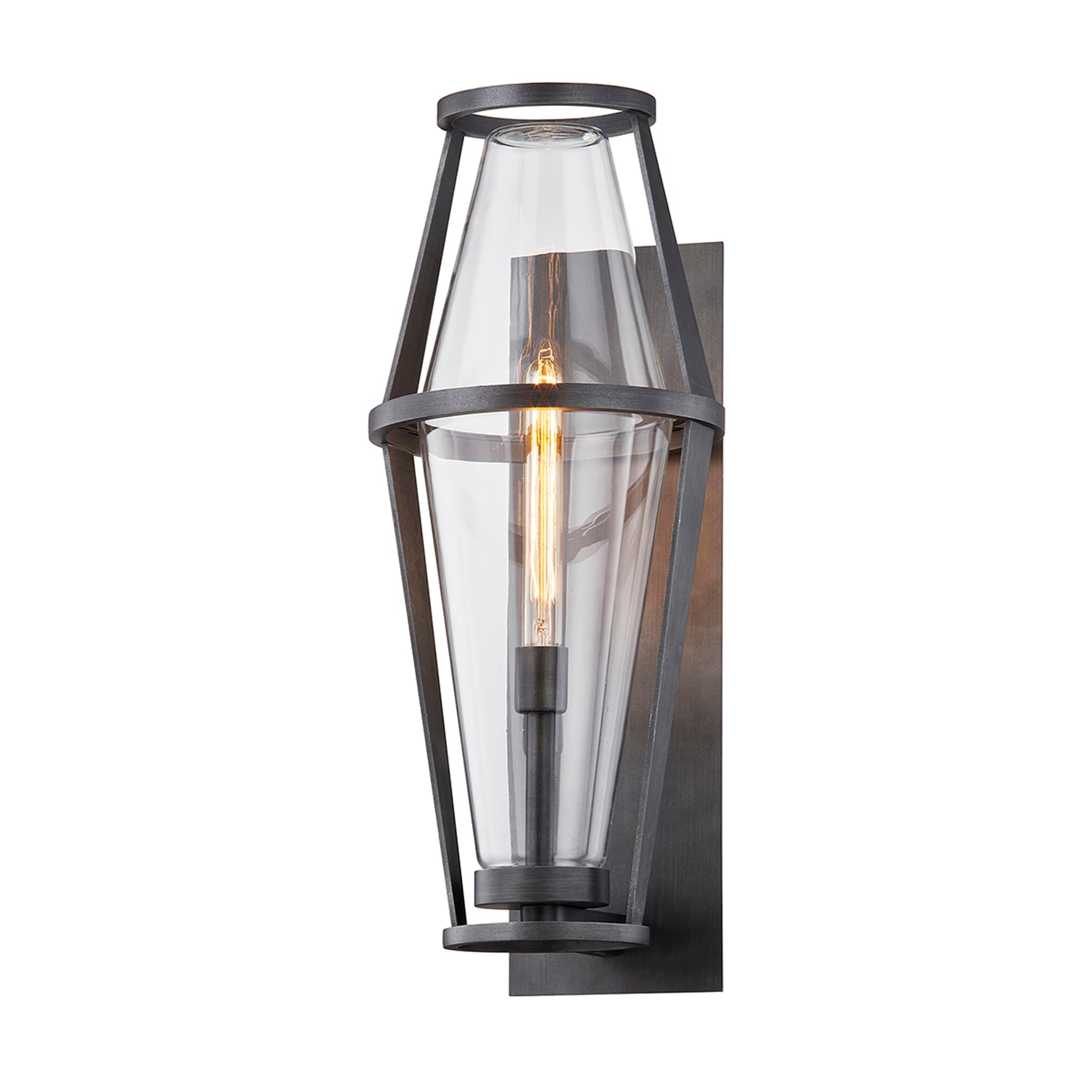 Troy Lighting B7614 Prospect 10.5-in W 1-Light Graphite Industrial Incandescent Wall Sconce