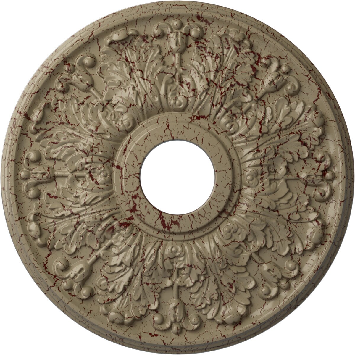 Ekena Millwork CM16APGDC Apollo 16.5-in W x 16.5-in L Painted Gobi Desert Crackle Polyurethane Whole Ceiling Medallion