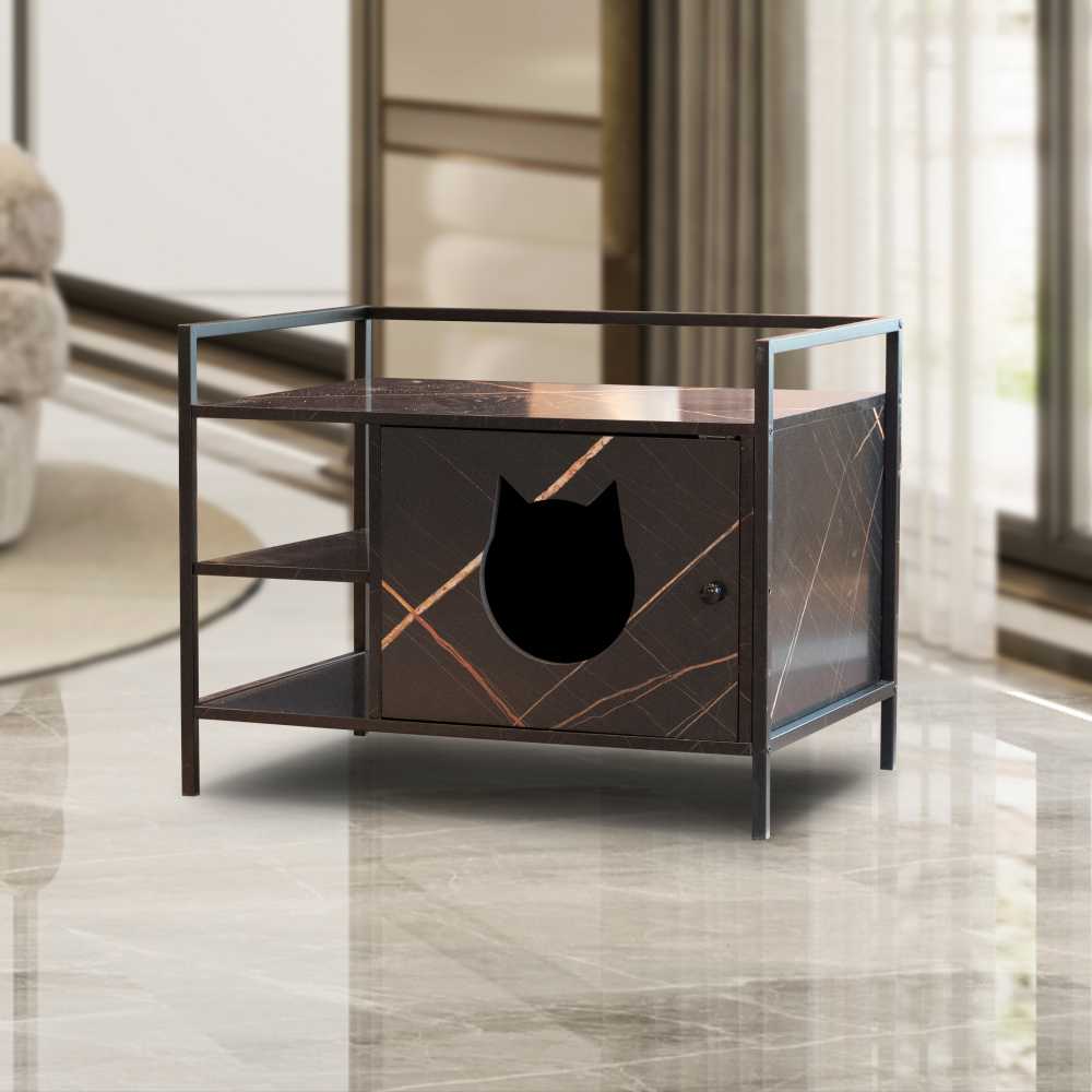 New Age Pet Espresso Black Hooded Litter Box Concealment EHLB801