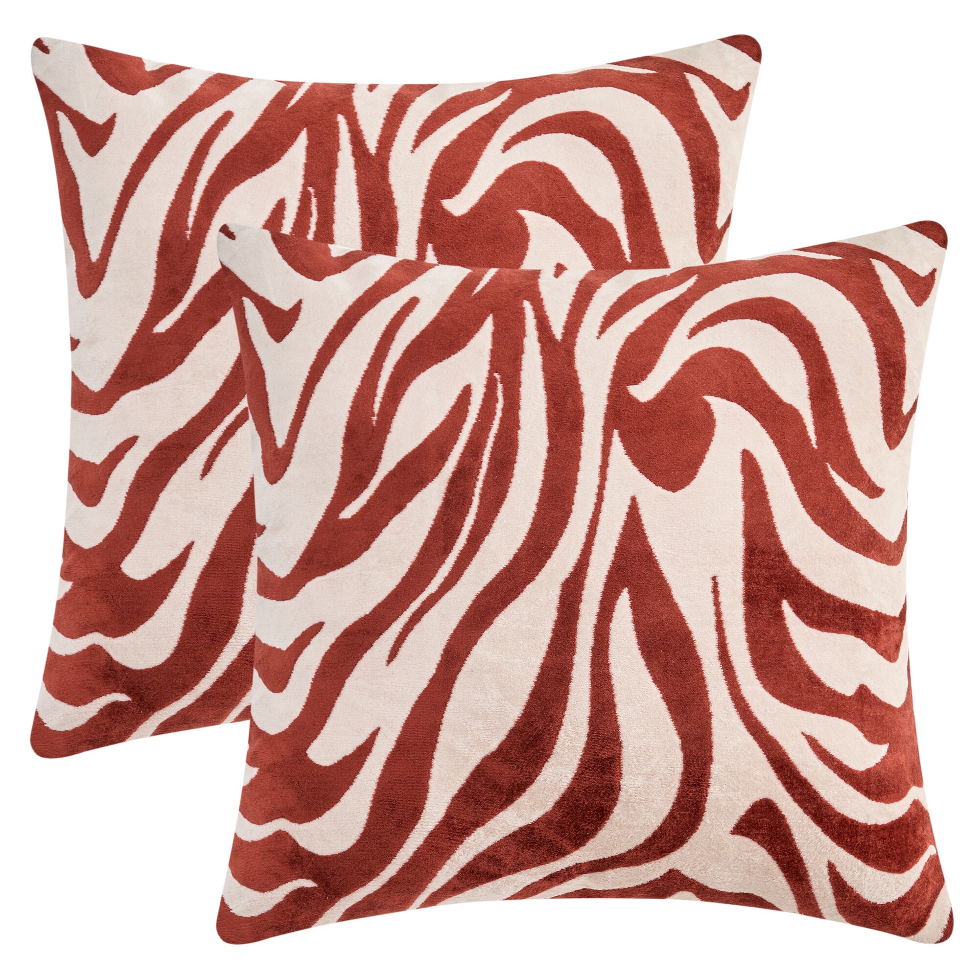 Unique Bargains 2pcs Throw Pillow Covers Tie Dye Zipper Closure Decorative Pillow Cushion Cover for Sofa Bed 18 x 18 Inch Red