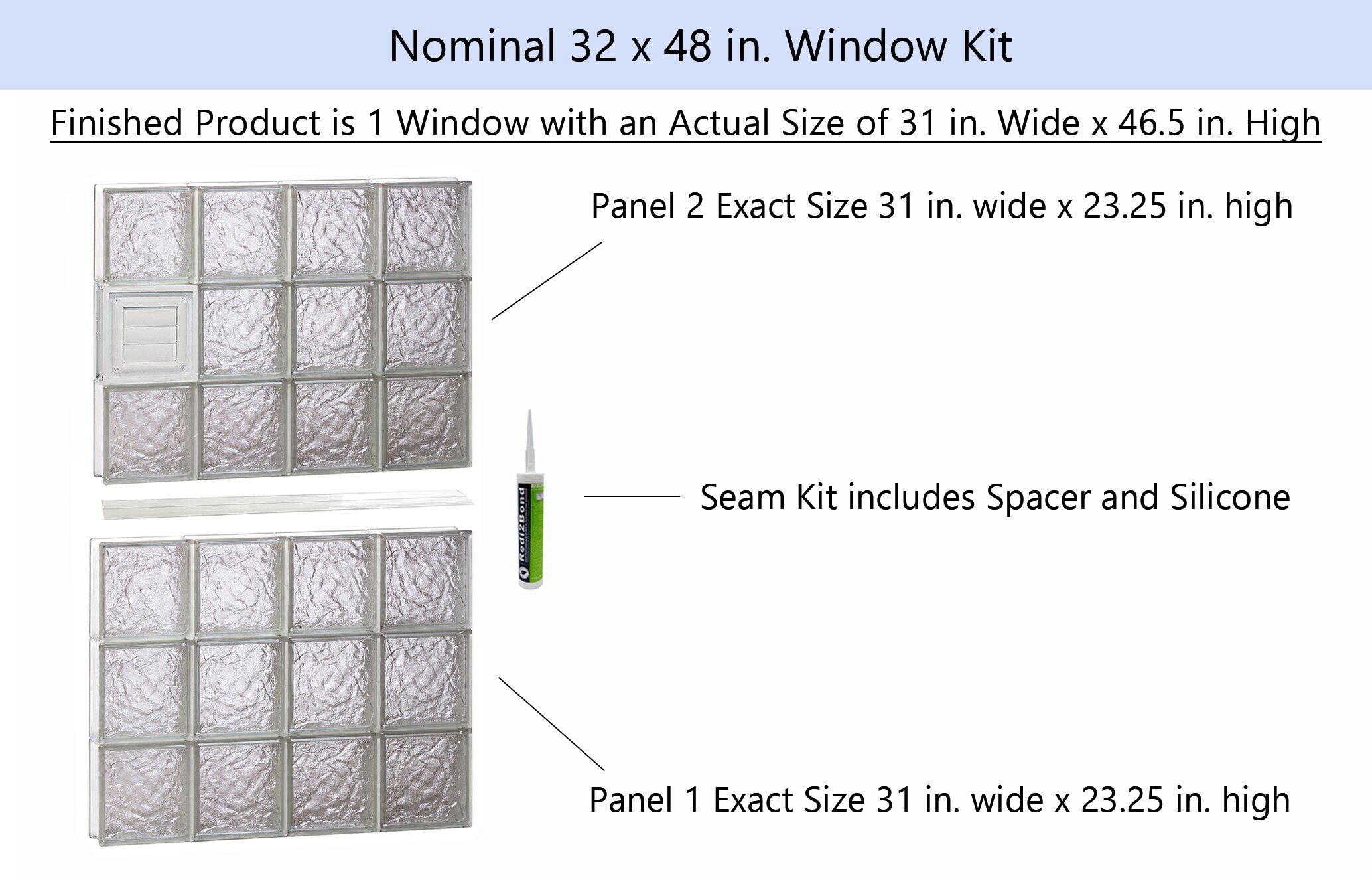 REDI2SET D3248IS Glass-Block-Windows - View #2