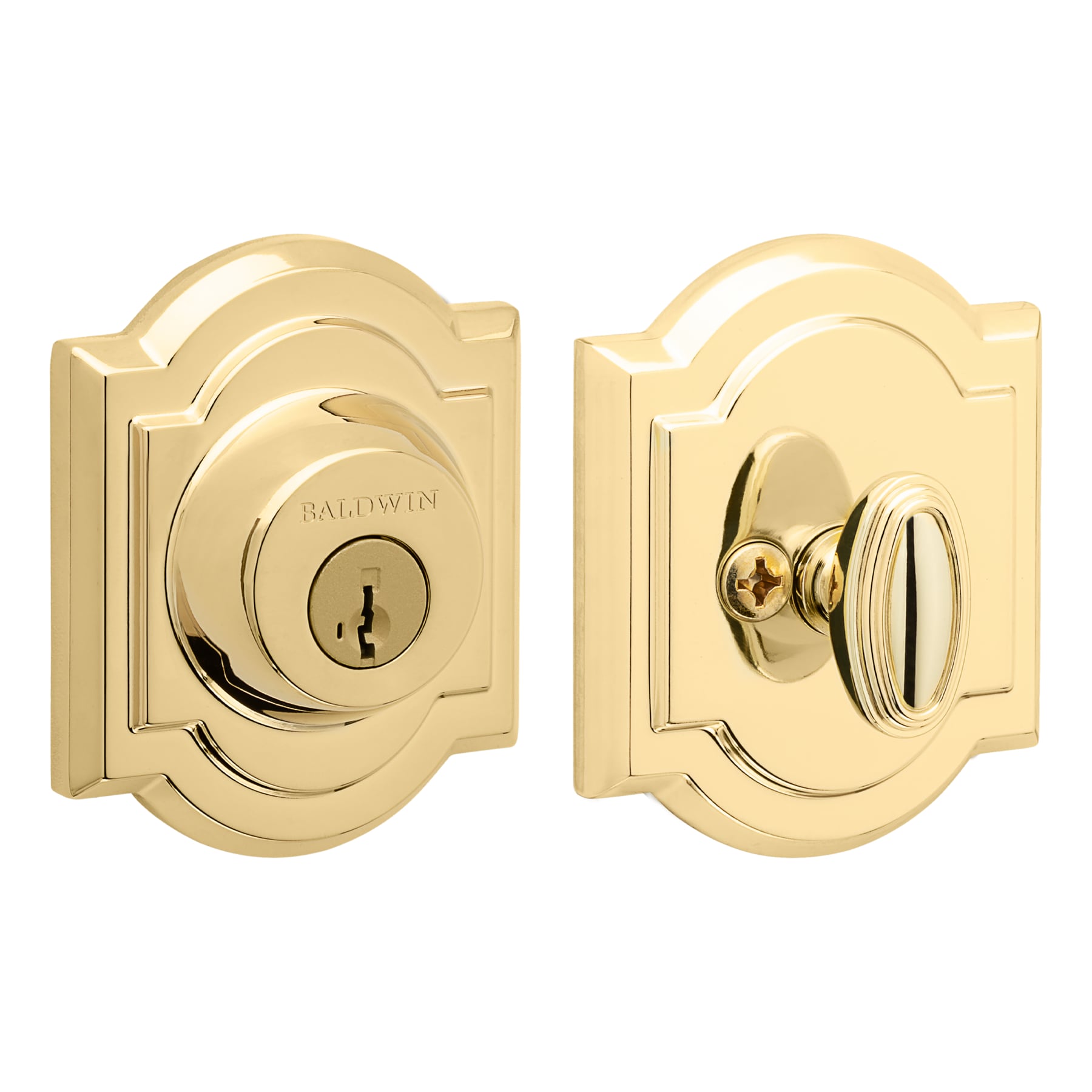 Baldwin 380 ARB L03 SMT CP RCAL Prestige 380 Polished Brass Key Control Deadbolt With SmartKey