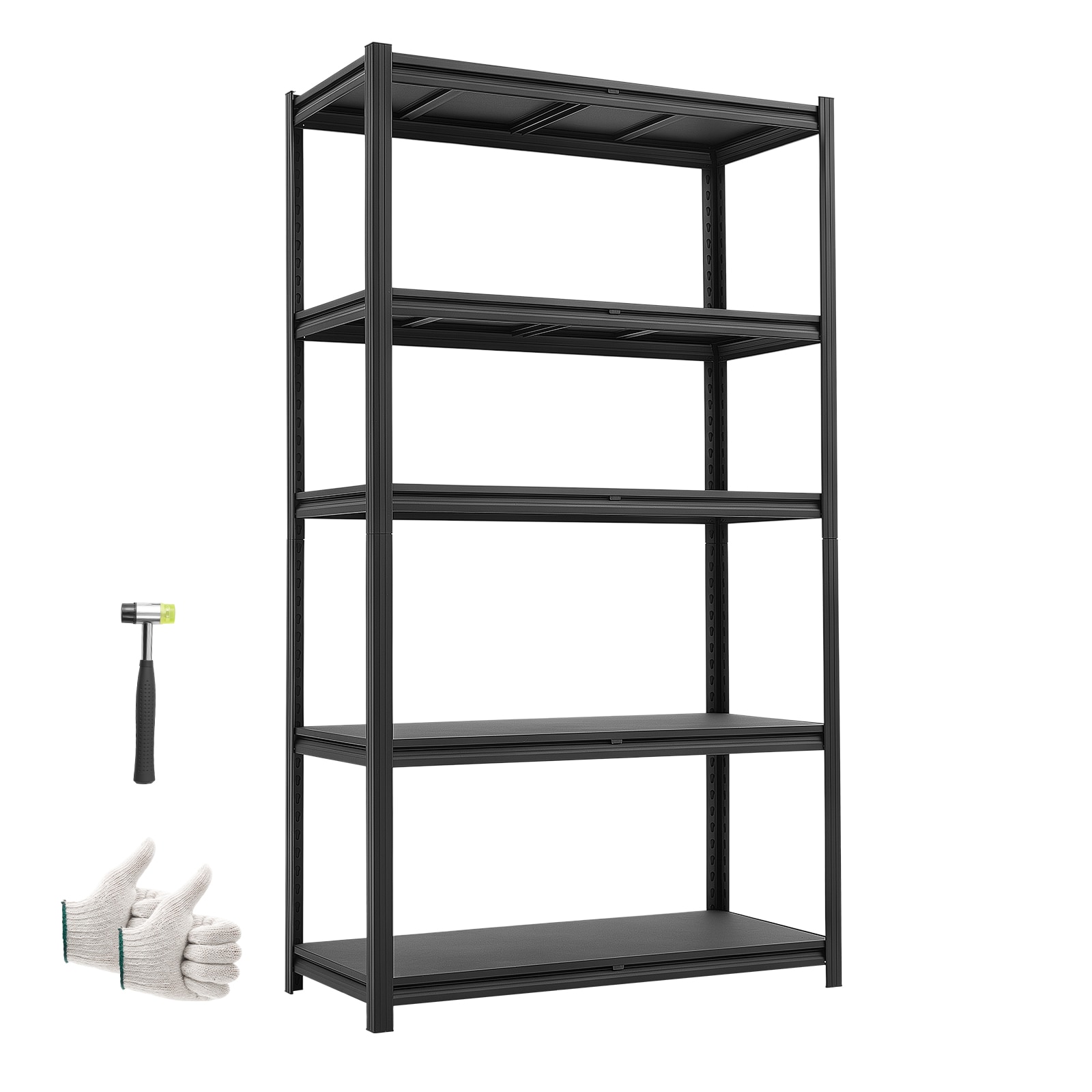 VEVOR Storage Shelves. 5-Tier Adjustable. 3000 lbs Capacity. Heavy Duty Garage Storage Shelving Unit. Metal Utility Rack Shelf. for Garage Warehouse Basement Kitchen. 40.55in W x 18.31in D x 71.38in H
