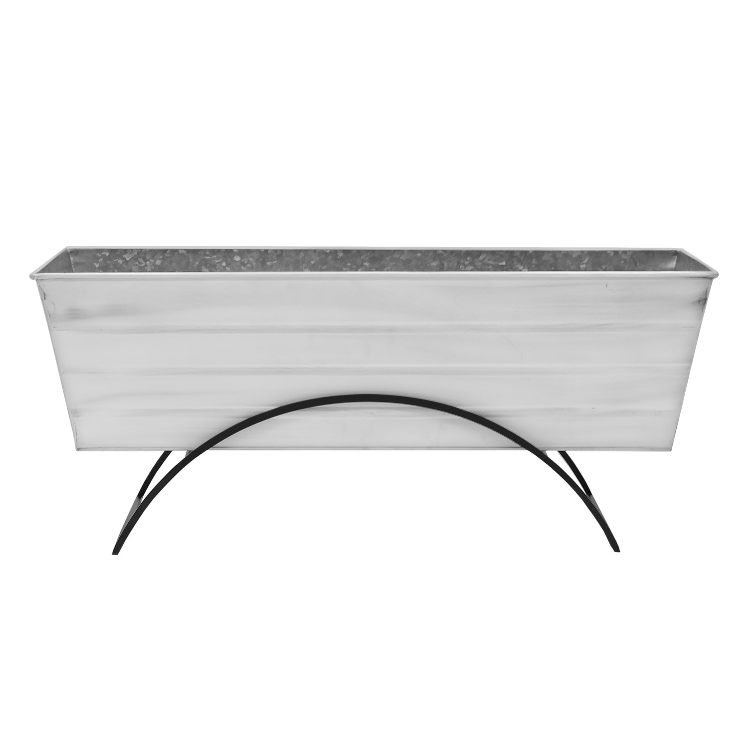 Minuteman International C-21W-S 14.75-in W x 14.75-in H x 14.75-in D White Metal Contemporary/Modern Indoor/Outdoor Window box Stand Included