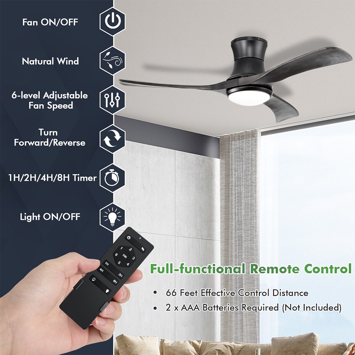 WELLFOR DFJ10181US-DK Ceiling-Fans - View #9