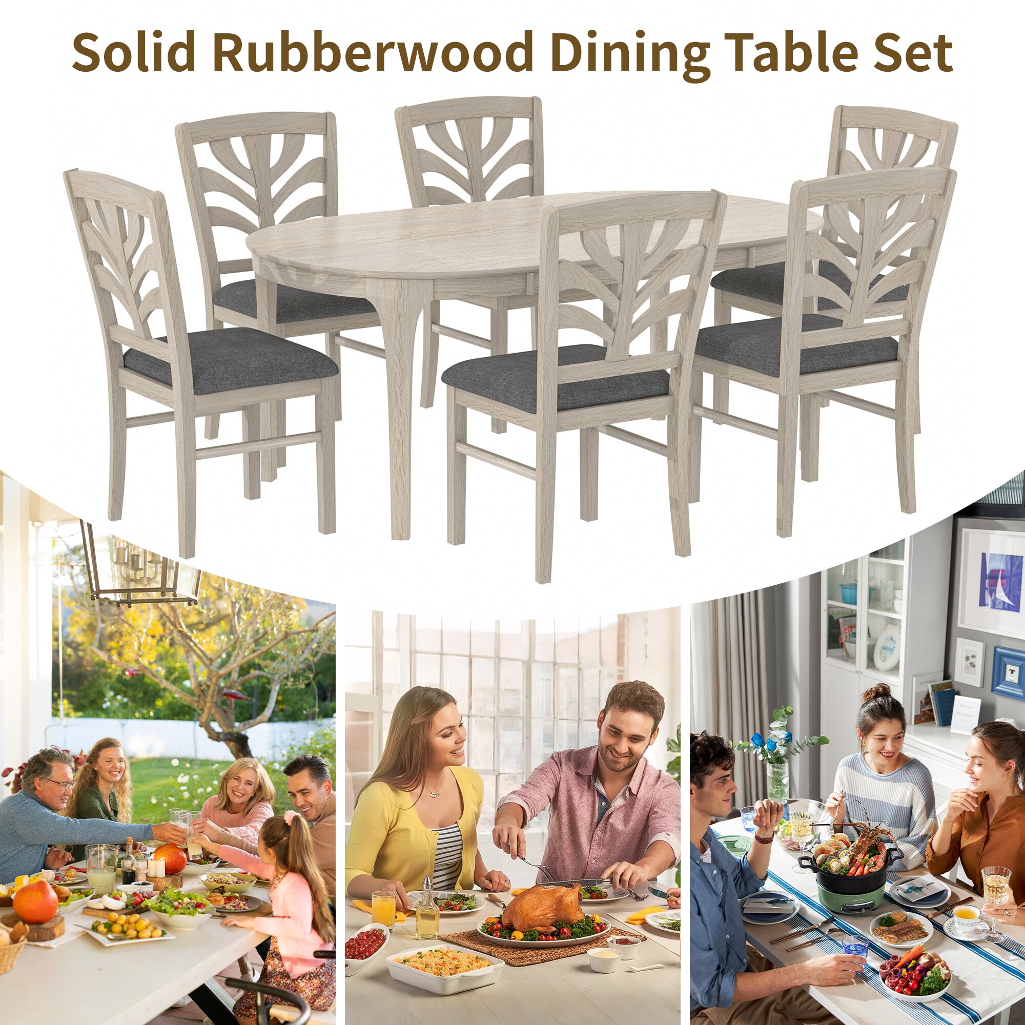 Vecelo LOEAET08&3C08GRY2P Dining-Sets - View #3