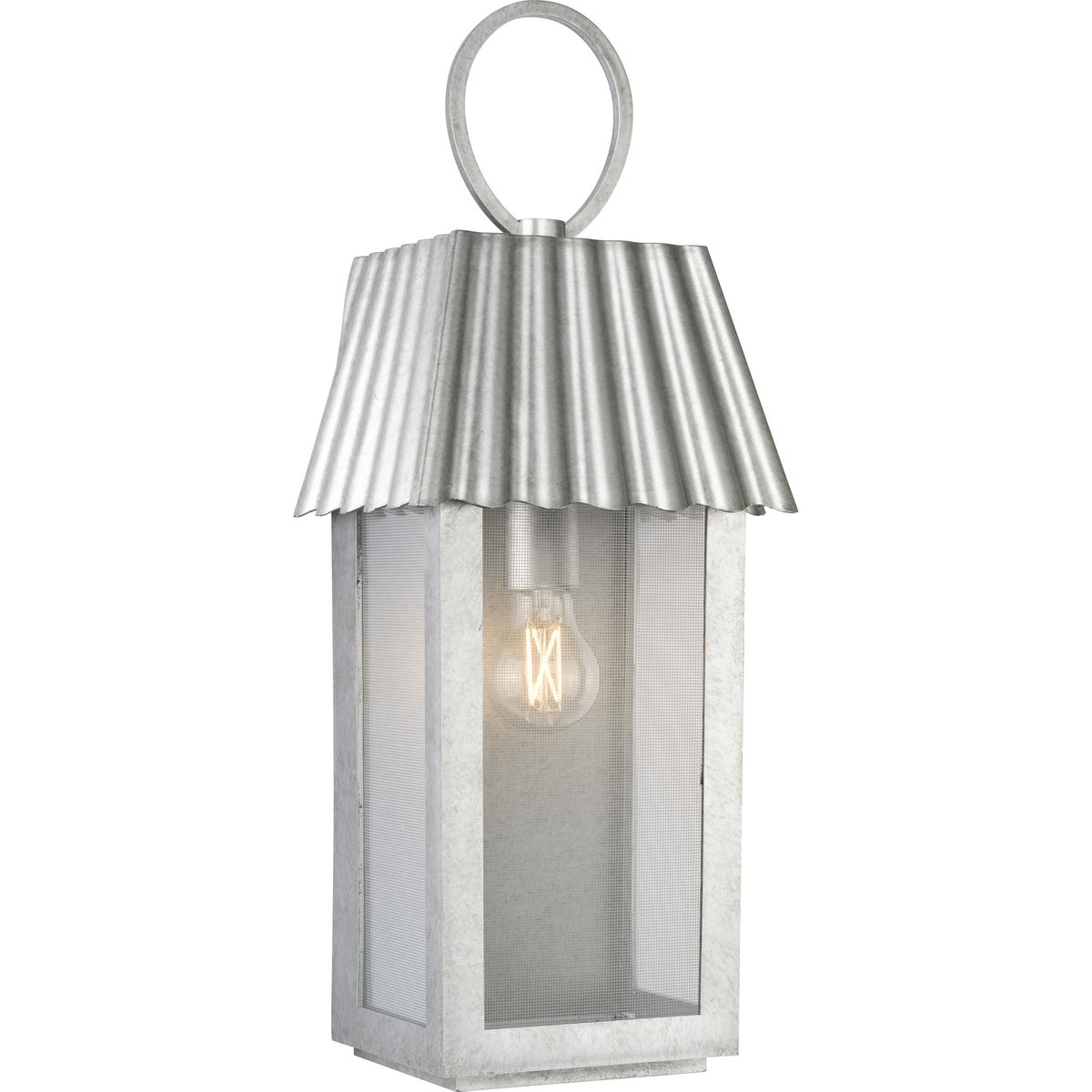 Progress Lighting P560306-141 Point Dume-Hook Pond 1-Light 22.375-in Galvanized, Outdoor Wall Light