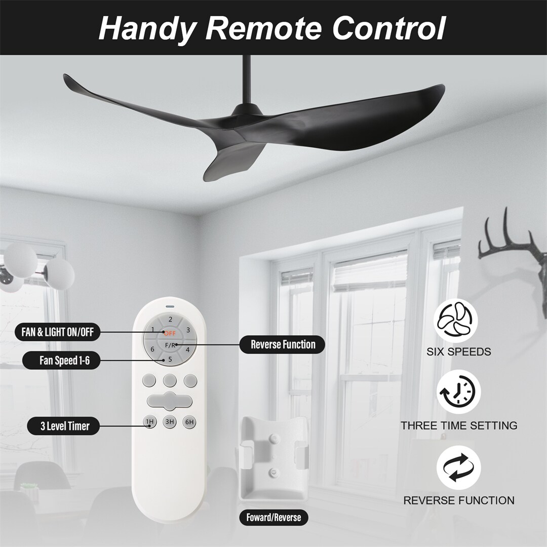 Sofucor L-52K037-BK-WDYH60W Ceiling-Fans - View #3
