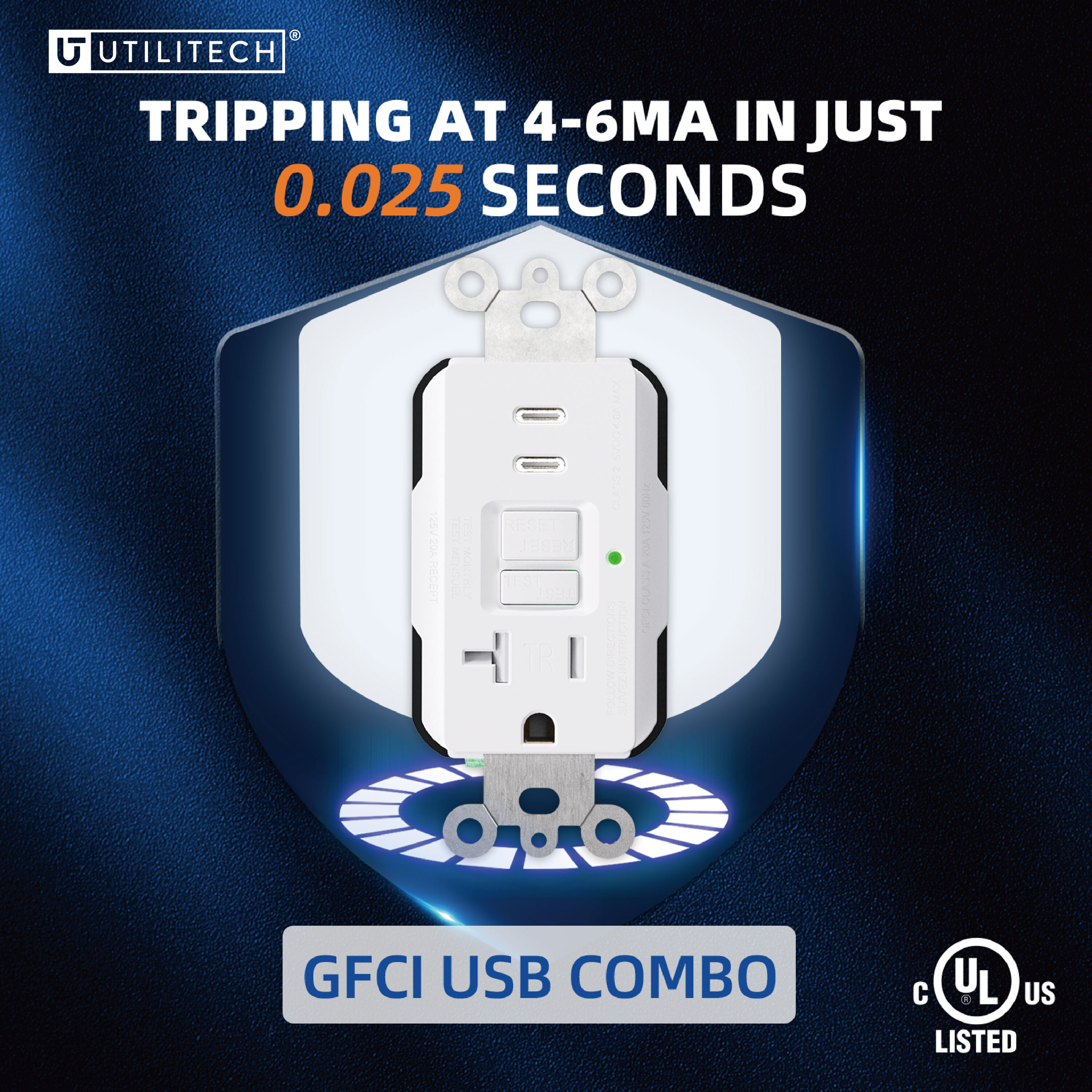 Utilitech LGR2320CCT1-WH receptacles - View #2