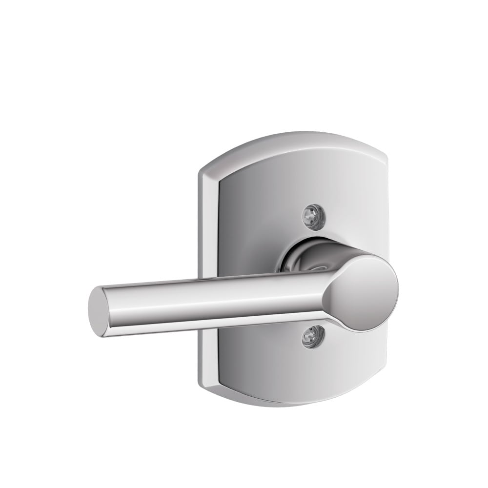 Schlage F170 BRW 625 GRW Broadway - Greenwich Polished Chrome Interior Hall/Closet Dummy Door Handle