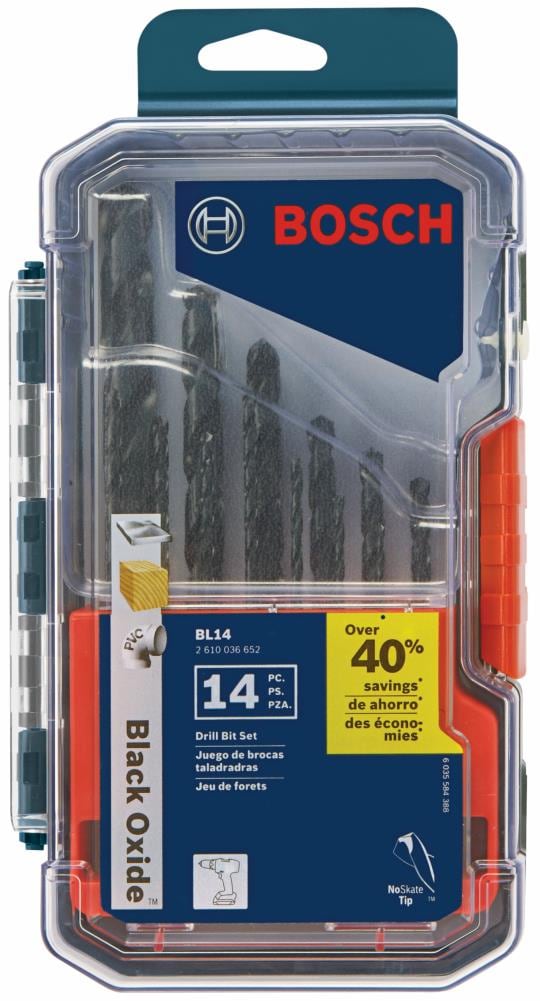 Bosch 21-Piece Assorted Black Oxide Coated HSS Jobber Length Twist