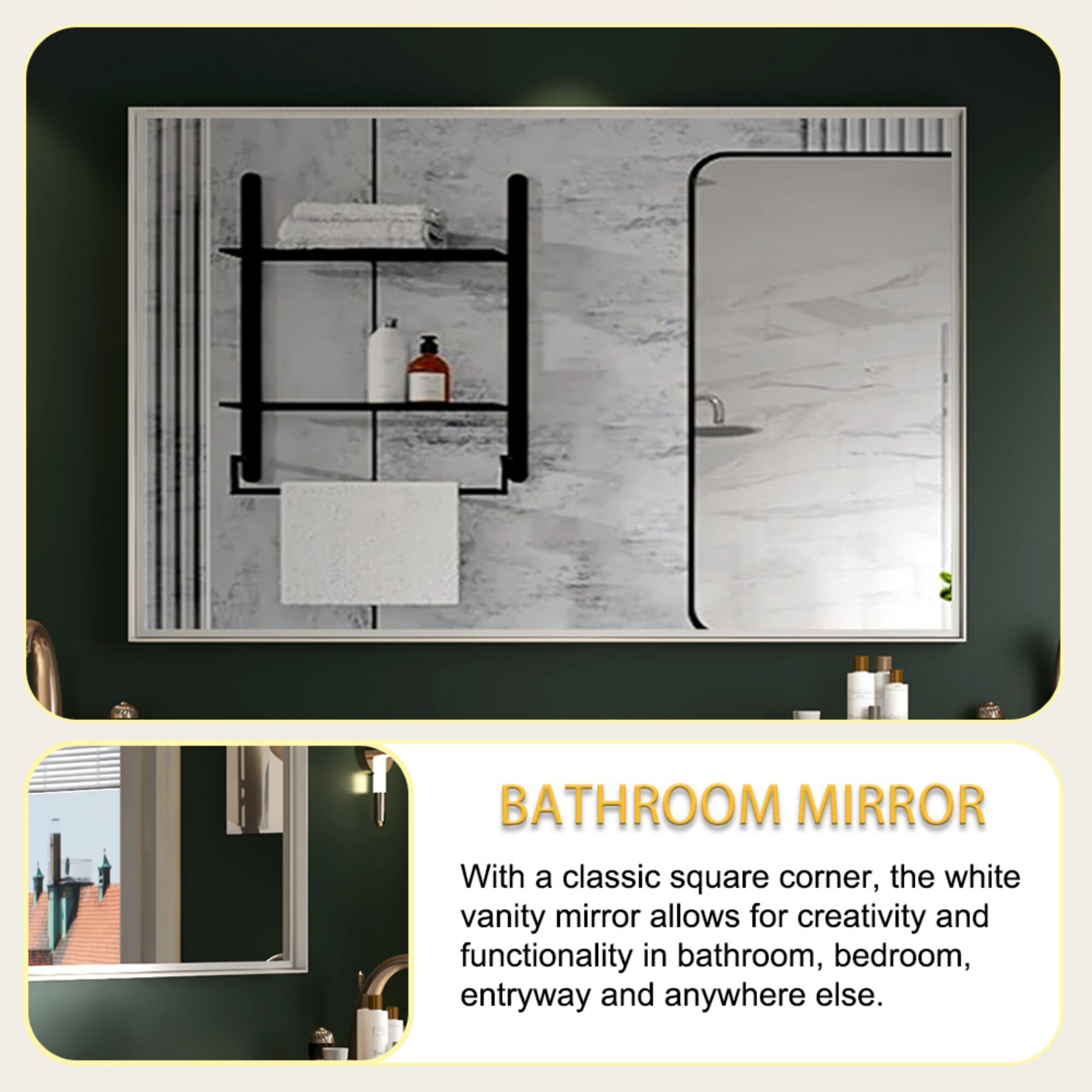 ToolCat SF1-40-YT Framed-Bath-Mirrors - View #9