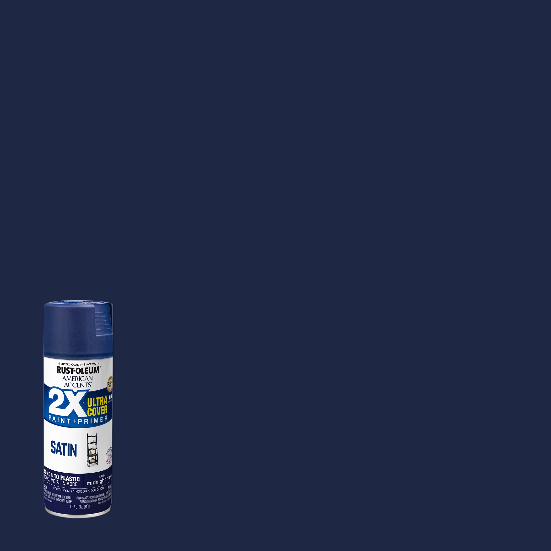 Rust-Oleum 2X Ultra Cover Satin Midnight Blue Spray Paint and Primer In ...