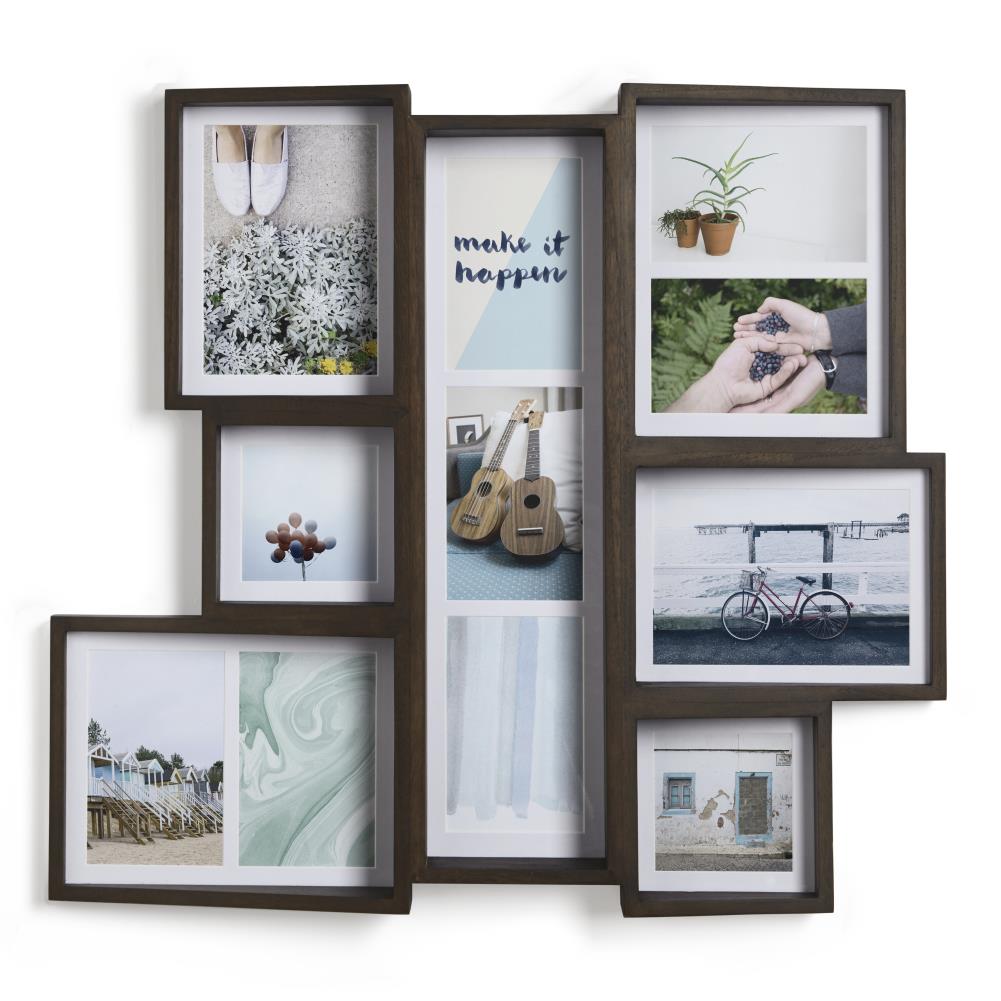 Hastings Home Collage Picture Frame - 12 Openings for 4x6 Photos - Black  Plastic Frame - Wall Hanging Multiple Photo Frame - Personalized Decor in  the Picture Frames department at