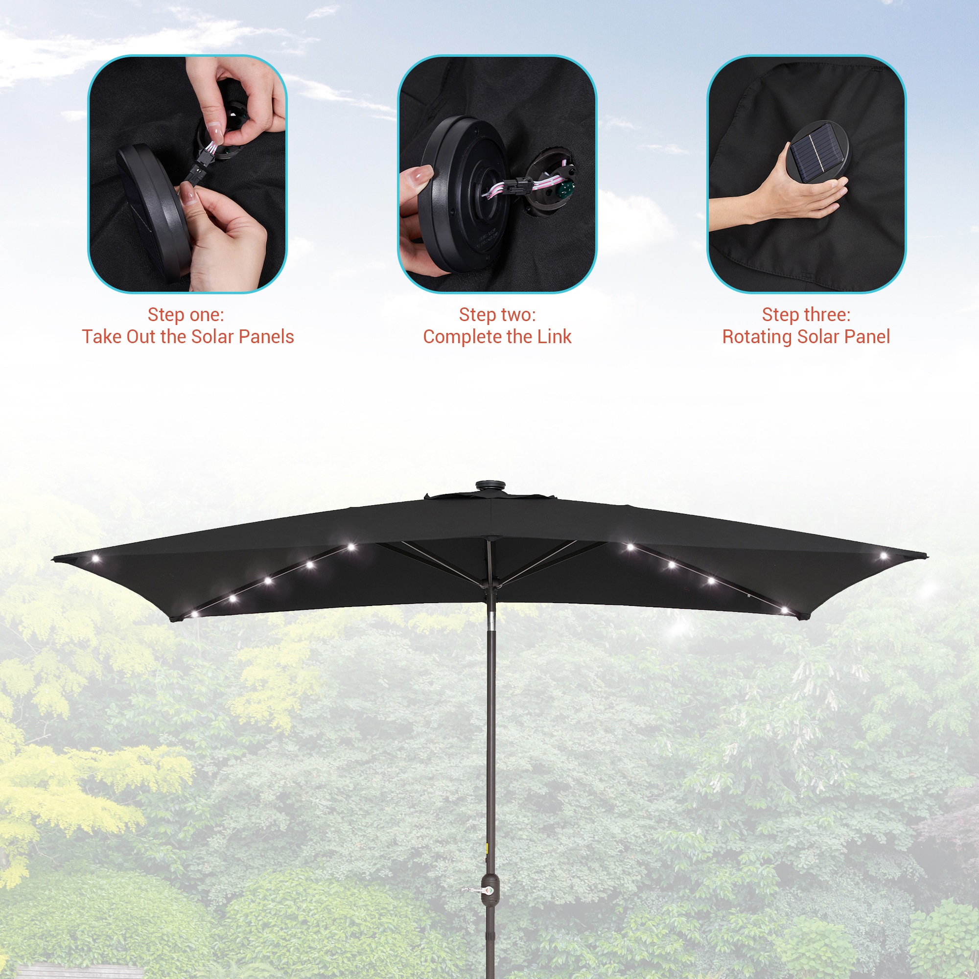 ACEGOSES LW-RLED16BK Umbrellas-2 - View #2