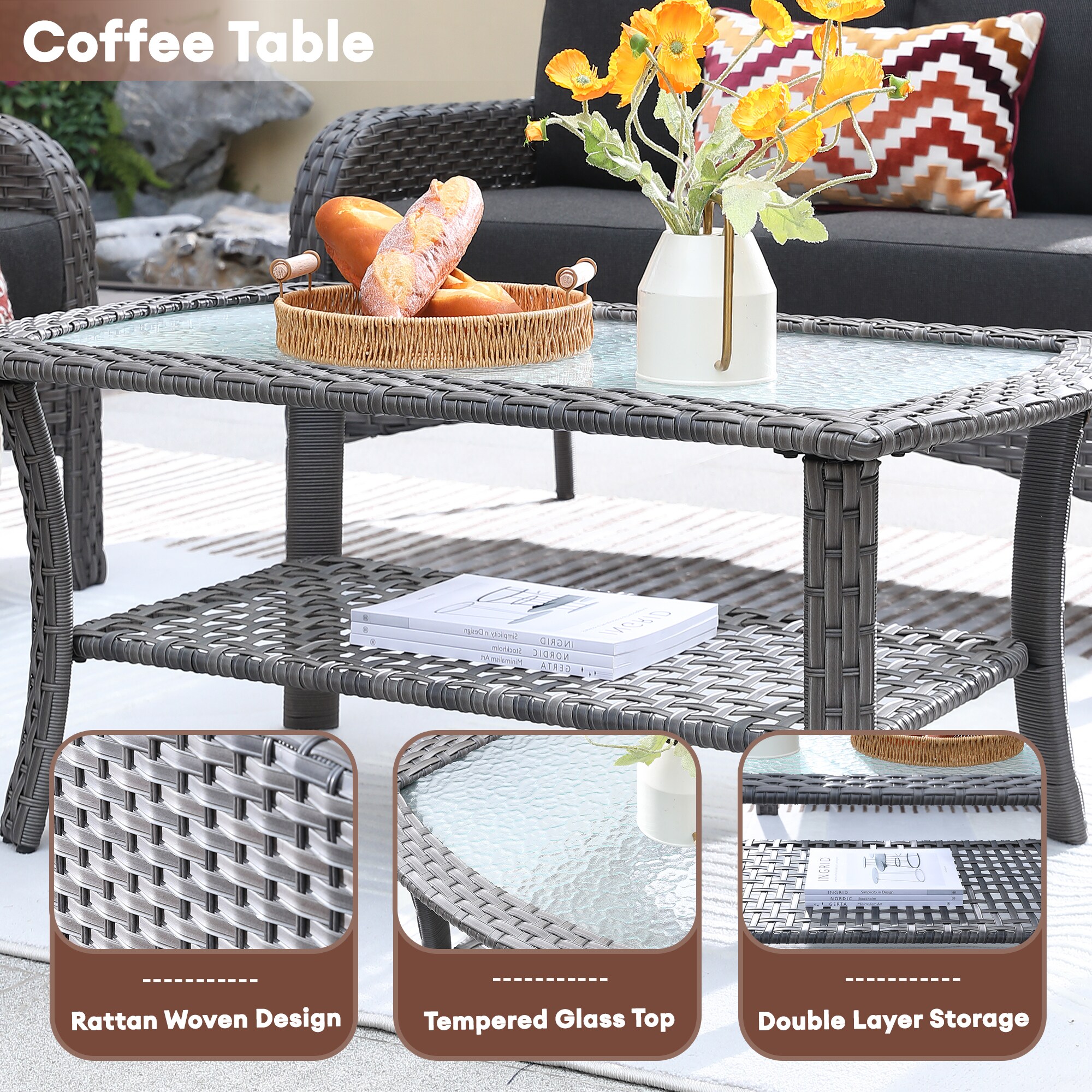 XIZZI XIGNDS2053-NTCRC3 Patio-Conversation-Sets - View #5