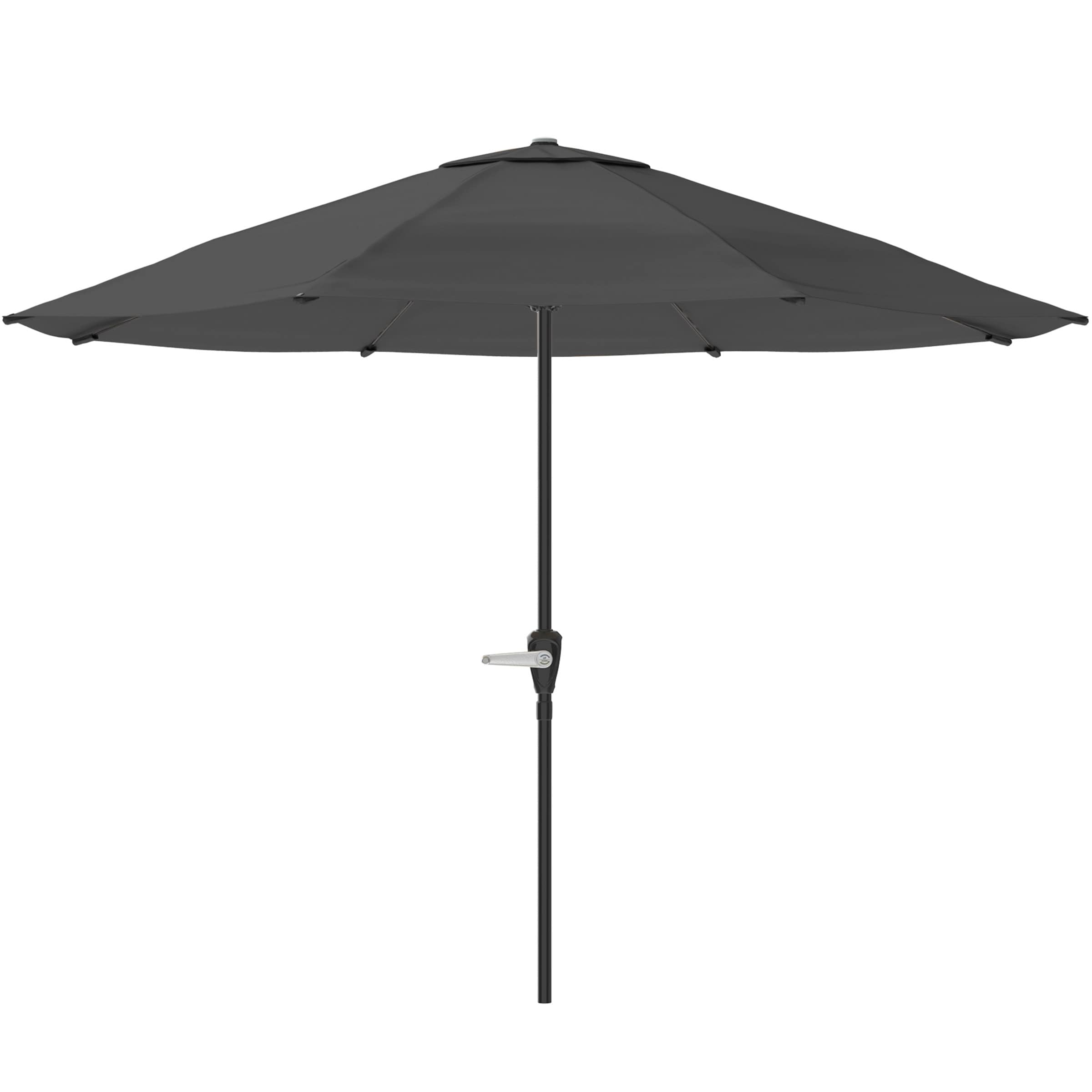Pure Garden 50-LG1418 9-Feet Steel Gray No-tilt Garden Patio Umbrella