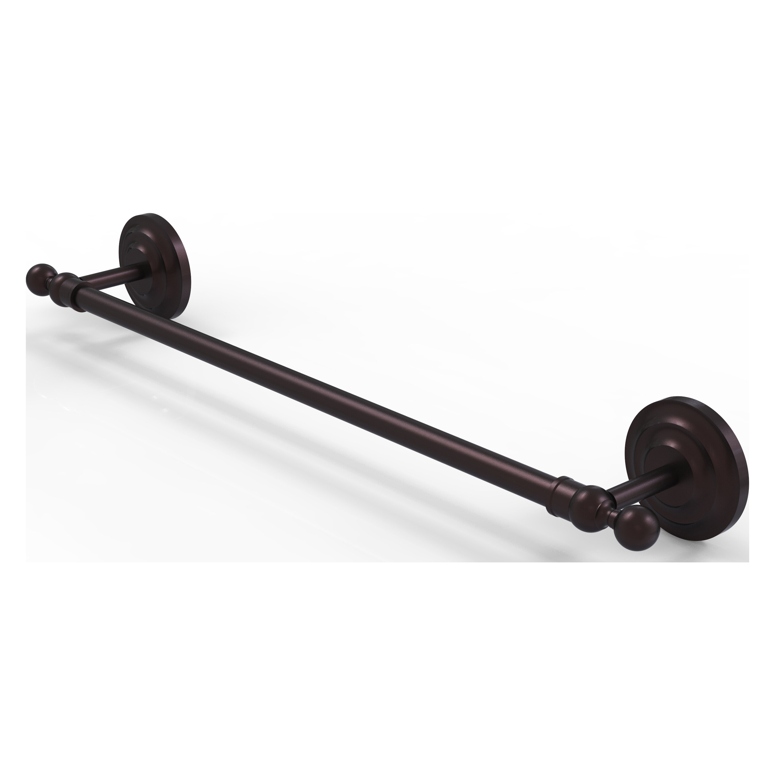 Allied Brass QN-41/24-ABZ Que New 24-in Antique Bronze Wall mount Single Towel Bar