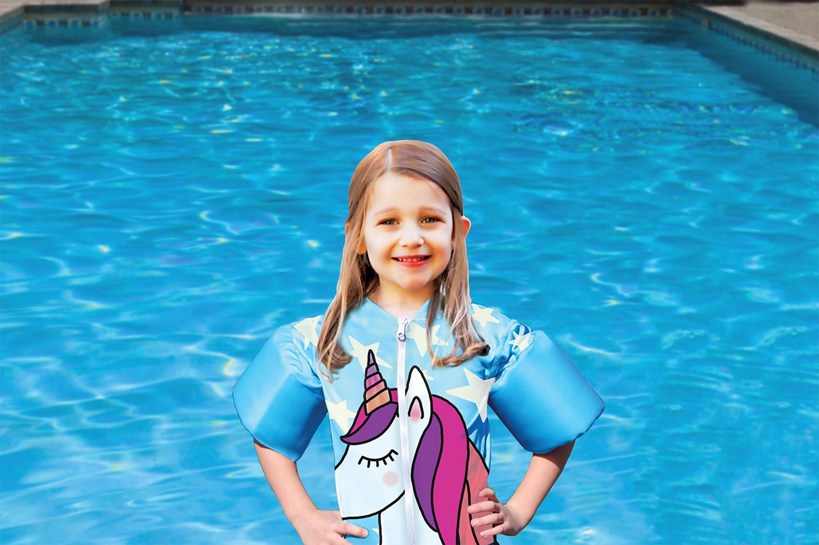 Poolmaster 50549 3.75-in x 23.5-in 1 -Seat Blue Water wings set