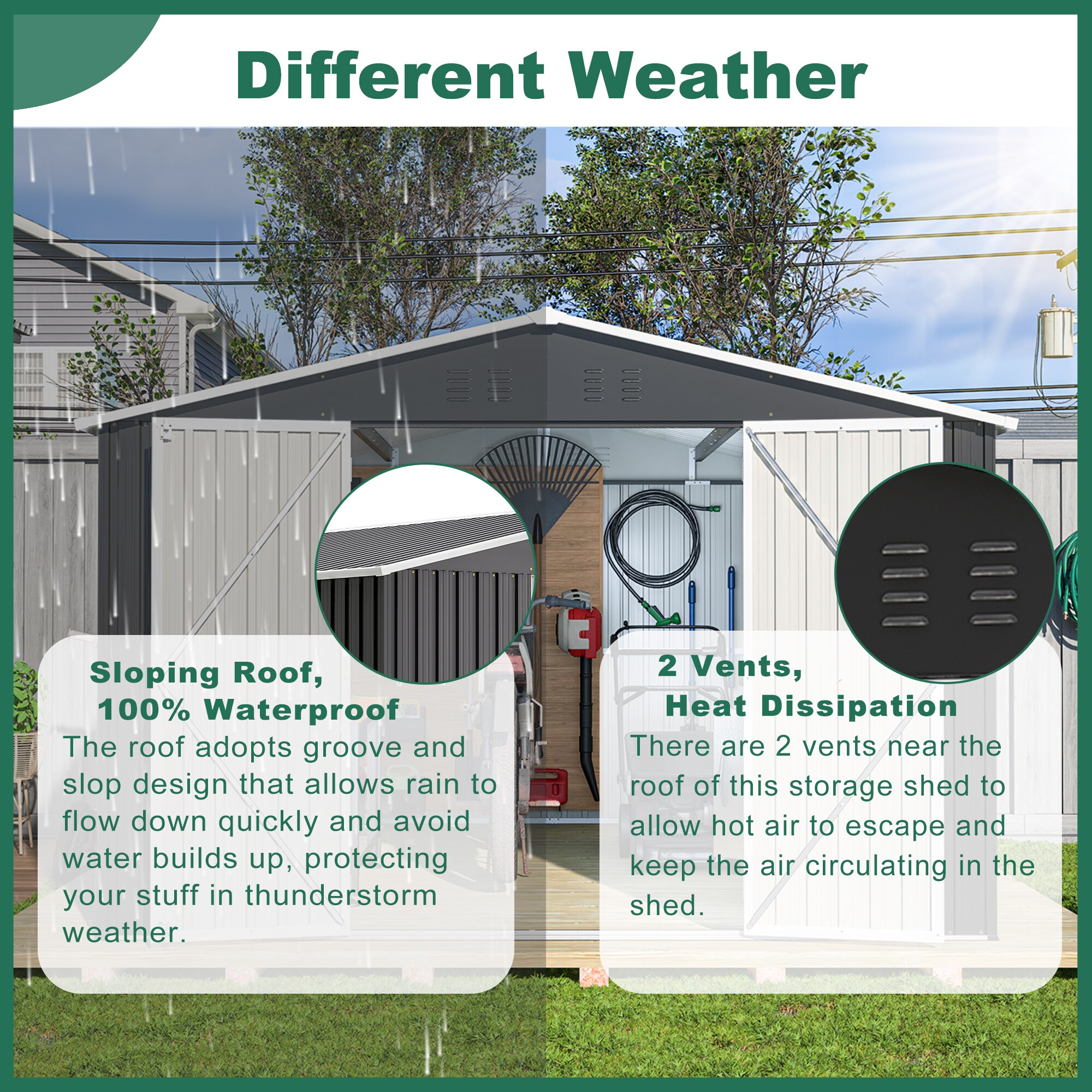 Wooakway FXLS0601-511B027 Metal-Storage-Buildings-Sheds - View #7