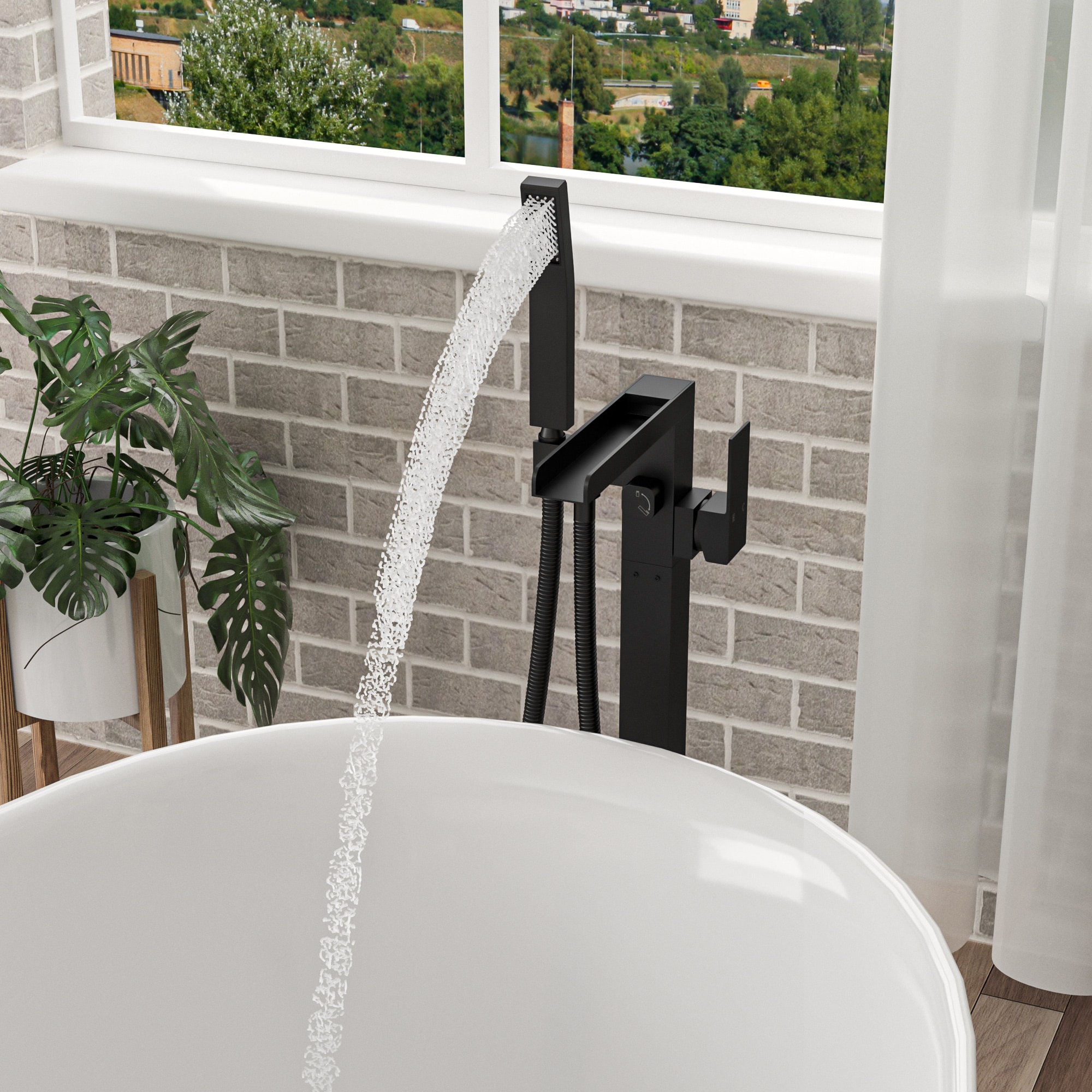 CASAINC TC09-MB Roman-Tub-Faucets - View #2
