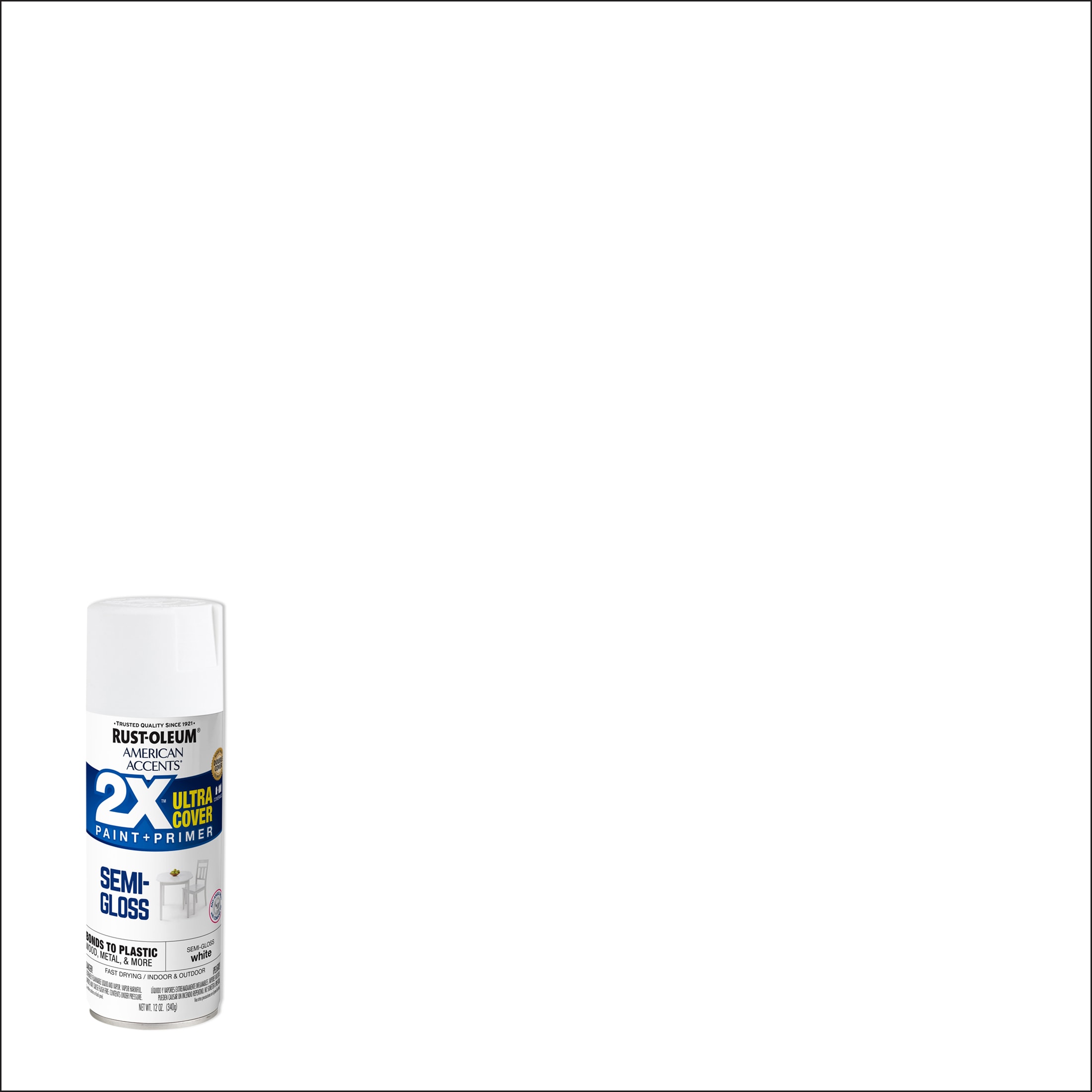 Rust-Oleum 2X Ultra Cover Semi-gloss White Spray Paint and Primer In ...