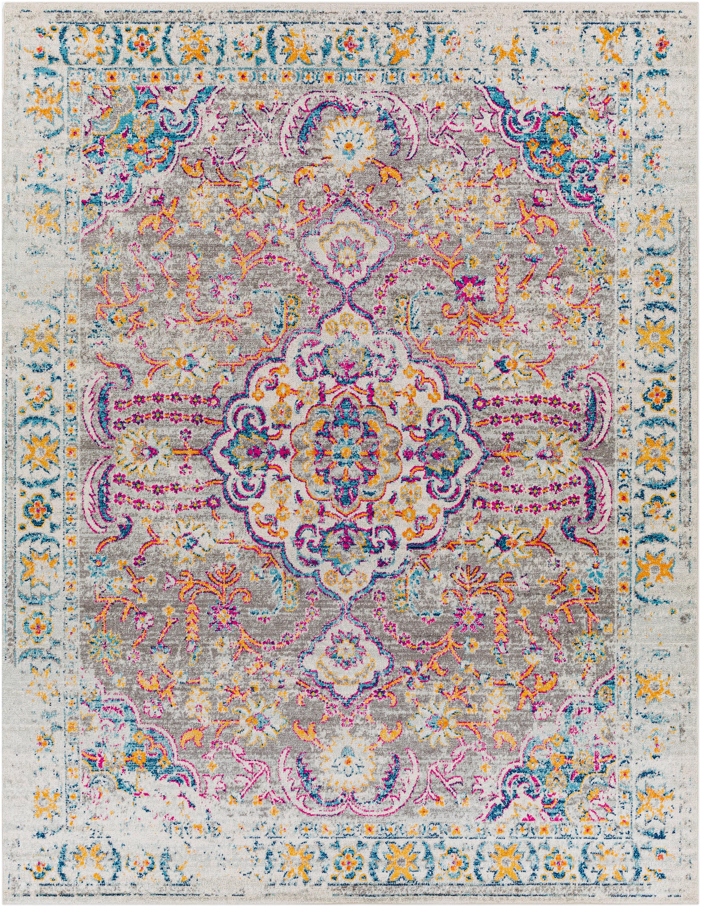 Artistic Weavers HAP1135-710103 Harput 8 X 10 Teal Indoor Medallion Oriental Area Rug